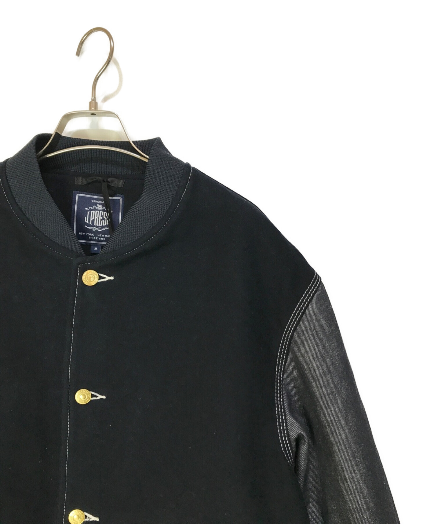 J.PRESS (ジェイプレス) MOLESKIN VARSITY JACKET ネイビー サイズ:M