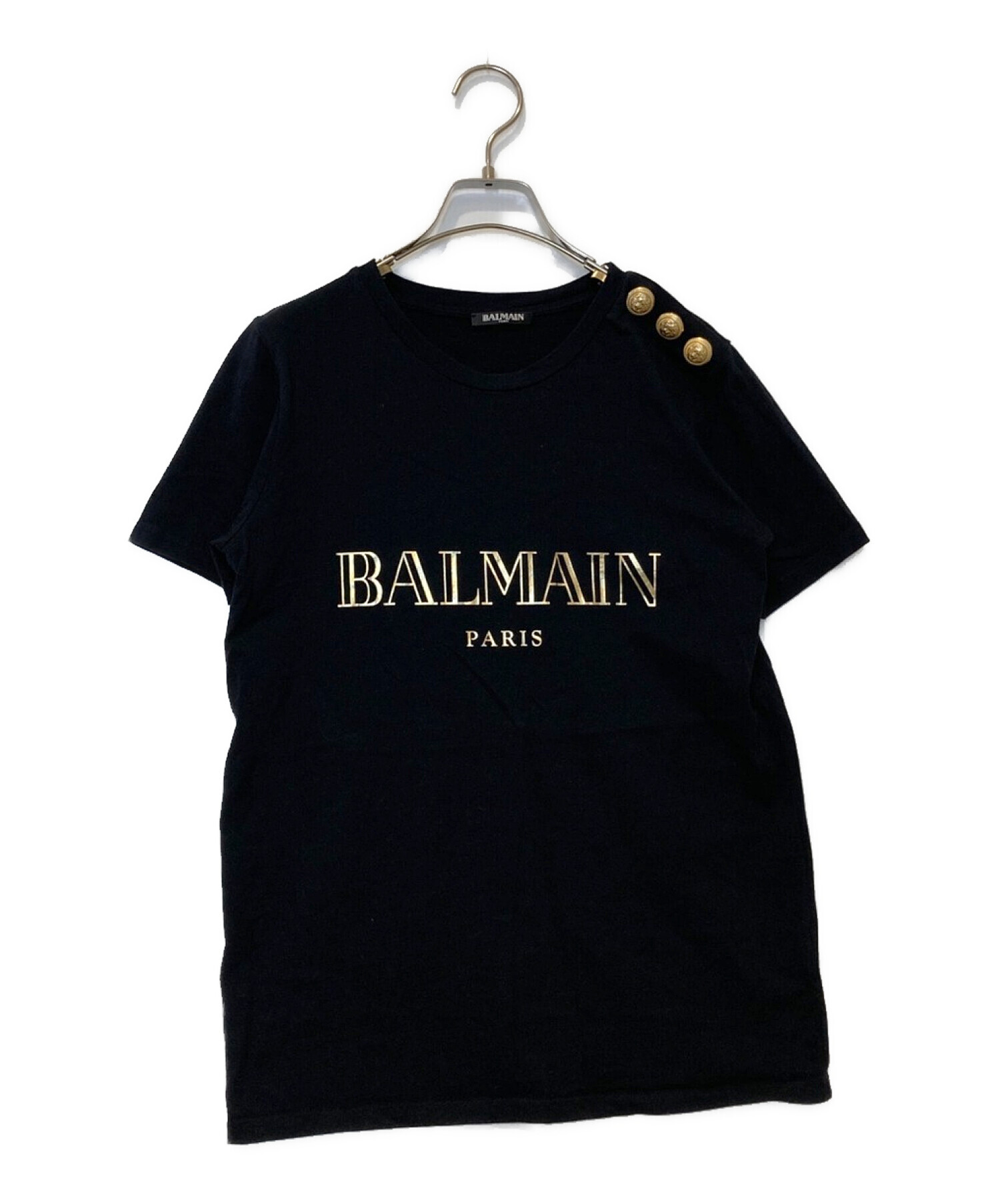 中古・古着通販】BALMAIN (バルマン) 金釦デザインロゴカットソー