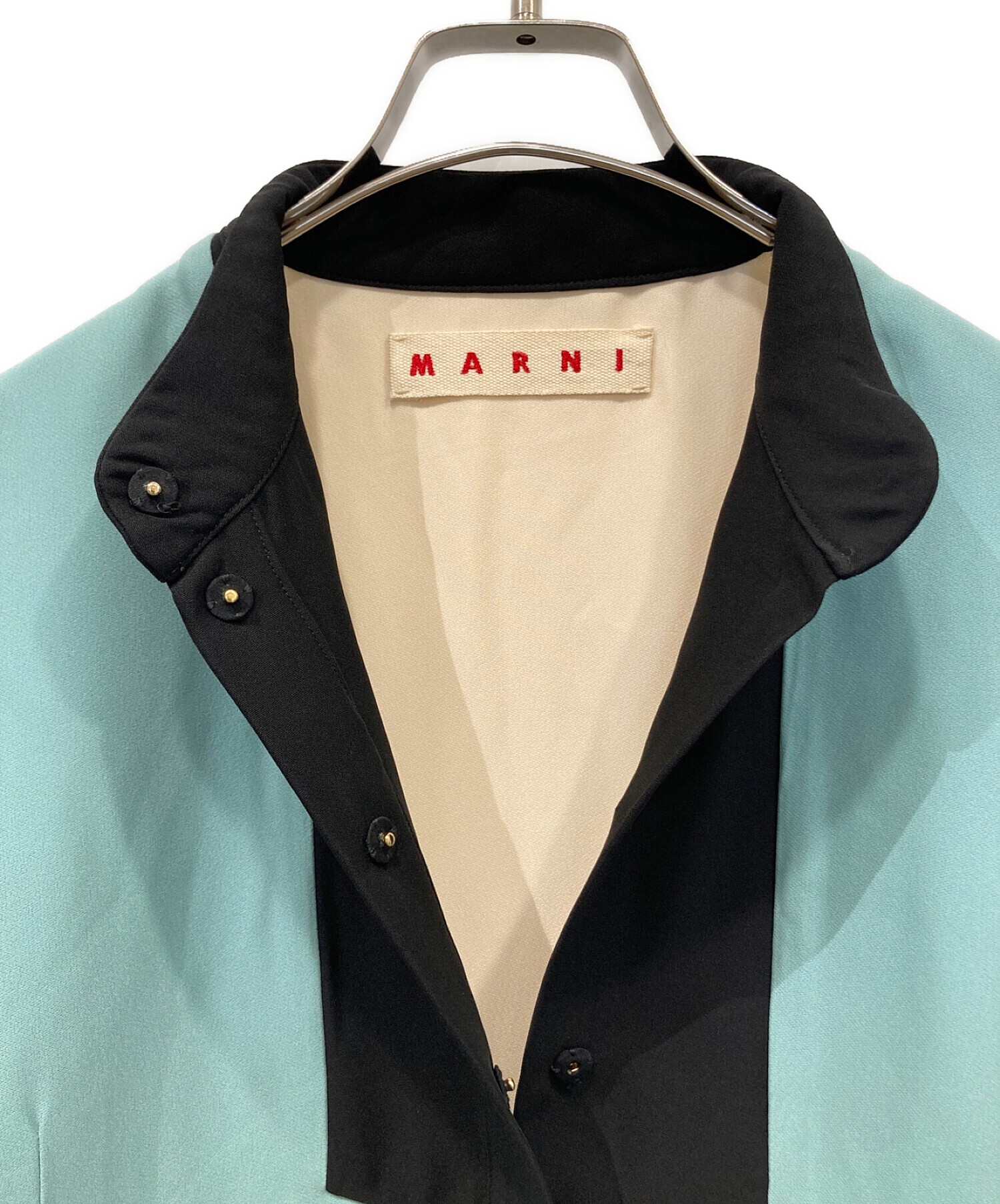 中古・古着通販】MARNI (マルニ) ブラウスワンピース ブルー サイズ:38