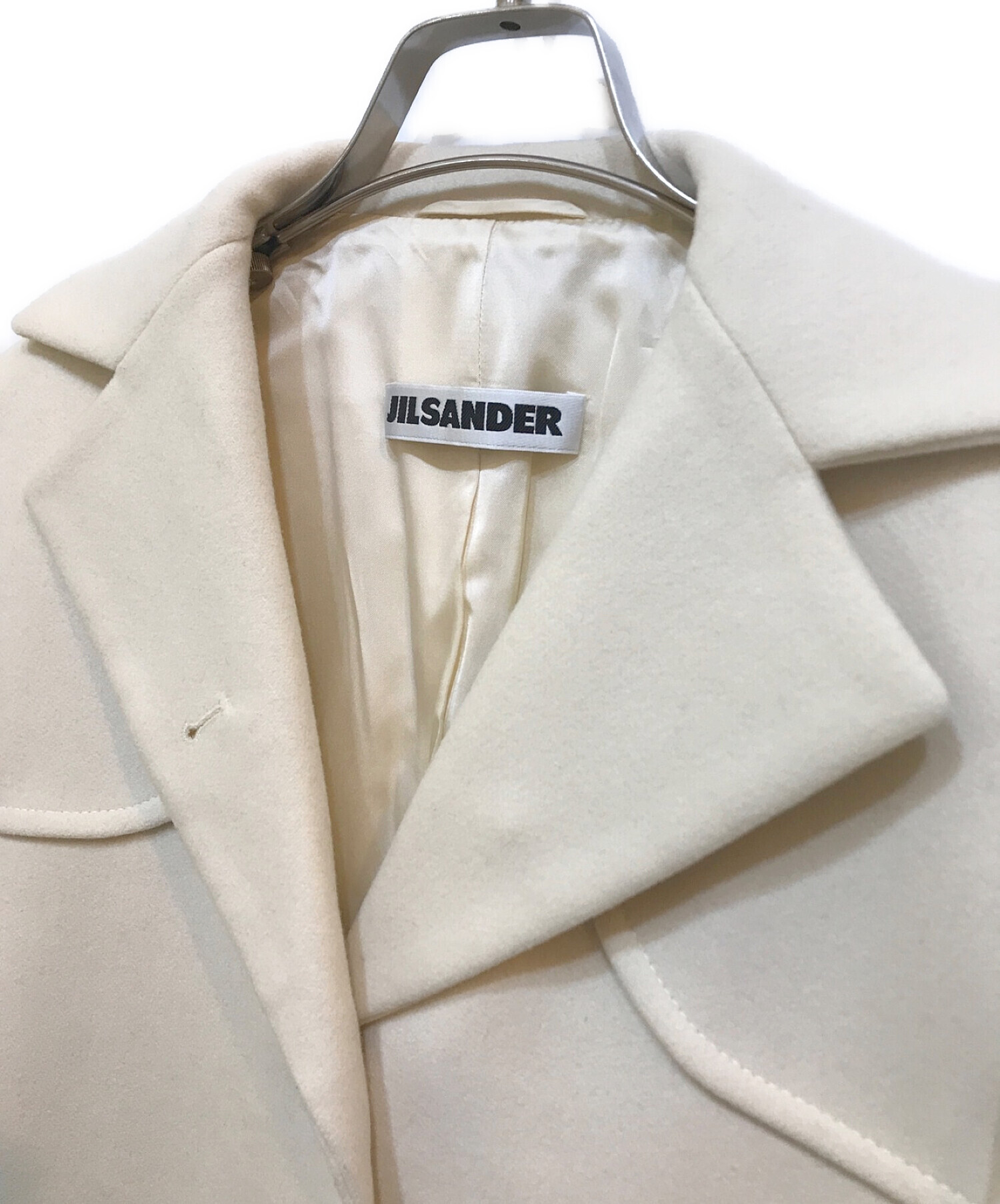 中古・古着通販】JIL SANDER (ジルサンダー) チェスターコート ホワイト サイズ:36｜ブランド・古着通販 トレファク公式【TREFAC  FASHION】スマホサイト