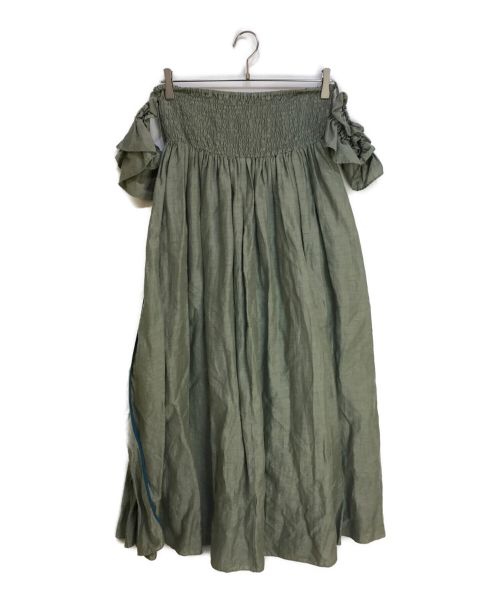 【中古・古着通販】MYLAN (マイラン) Shearing Bare Dress グリーン サイズ:FREE｜ブランド・古着通販  トレファク公式【TREFAC FASHION】スマホサイト