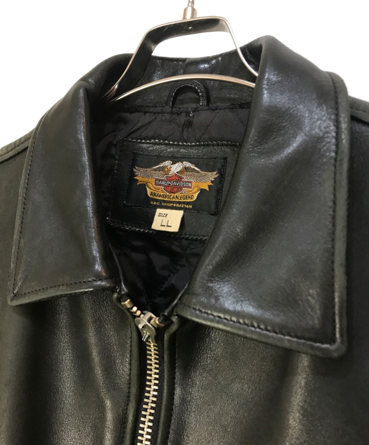 HARLEY-DAVIDSON (ハーレーダビッドソン) レザージャケット ブラック サイズ:LL