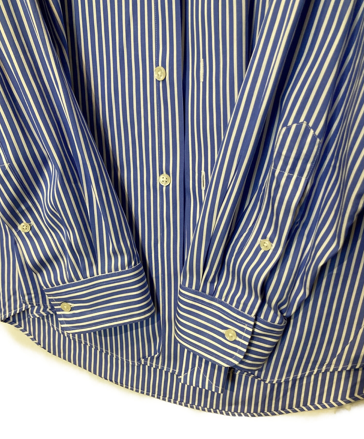 POLO RALPH LAUREN (ポロ・ラルフローレン) ストライプシャツ ブルー サイズ:L