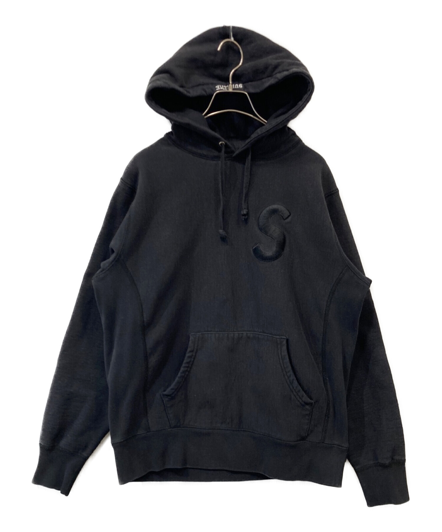 SUPREME (シュプリーム) Tonal S Logo Hooded Sweatshirt ブラック サイズ:S