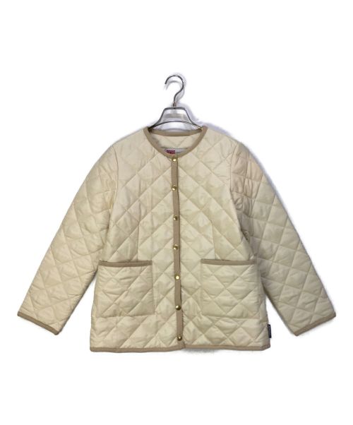 【中古・古着通販】Traditional Weatherwear (トラディショナルウェザーウェア) Demi-Luxe Beams (デミルクス  ビームス) ARKLEY/ノーカラーキルティングジャケット アイボリー サイズ:34｜ブランド・古着通販 トレファク公式【TREFAC FASHION  ...