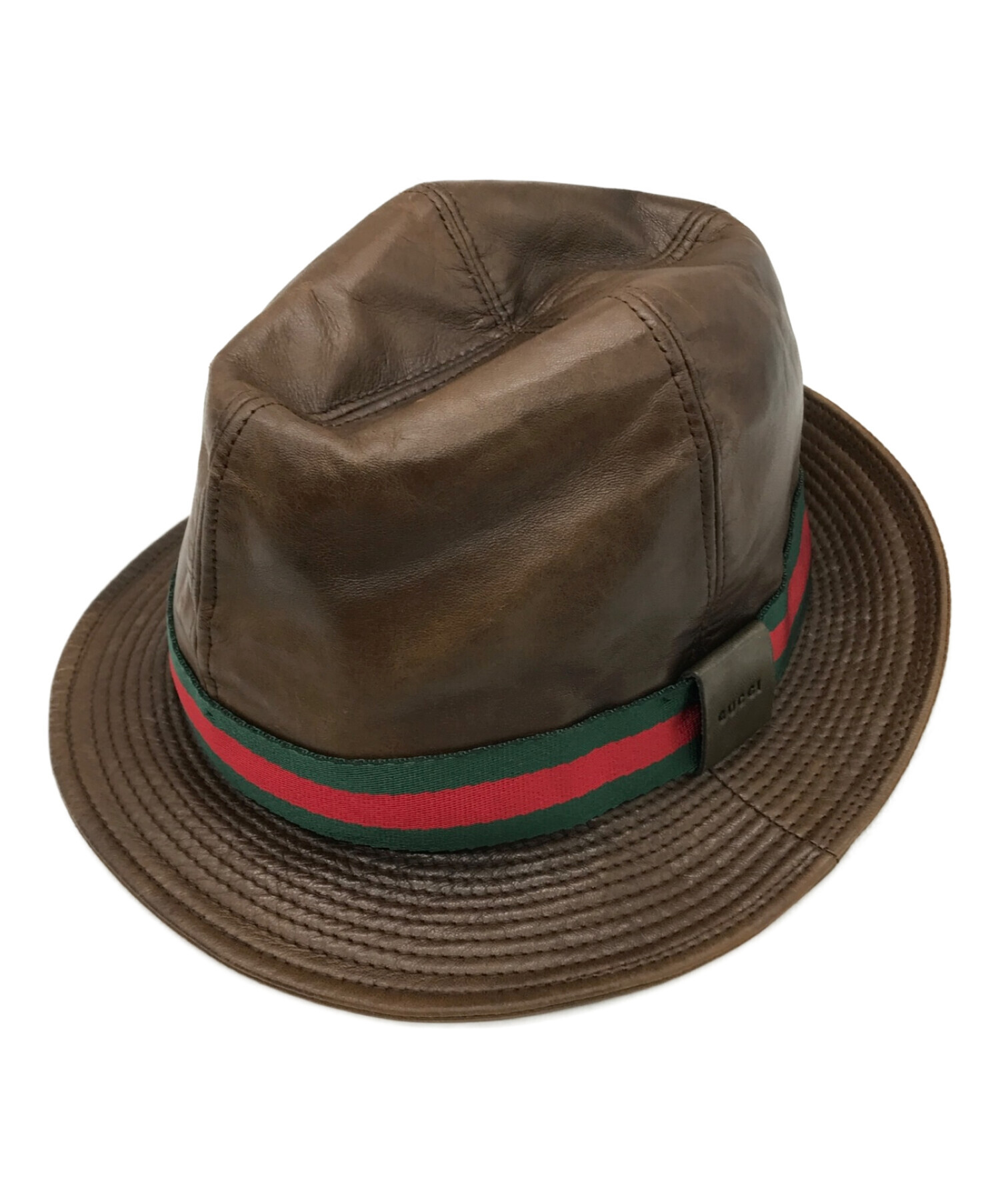 新作爆買いグッチ 133896.27570 羊革 シェリーライン ハンチング 帽子 XL 帽子
