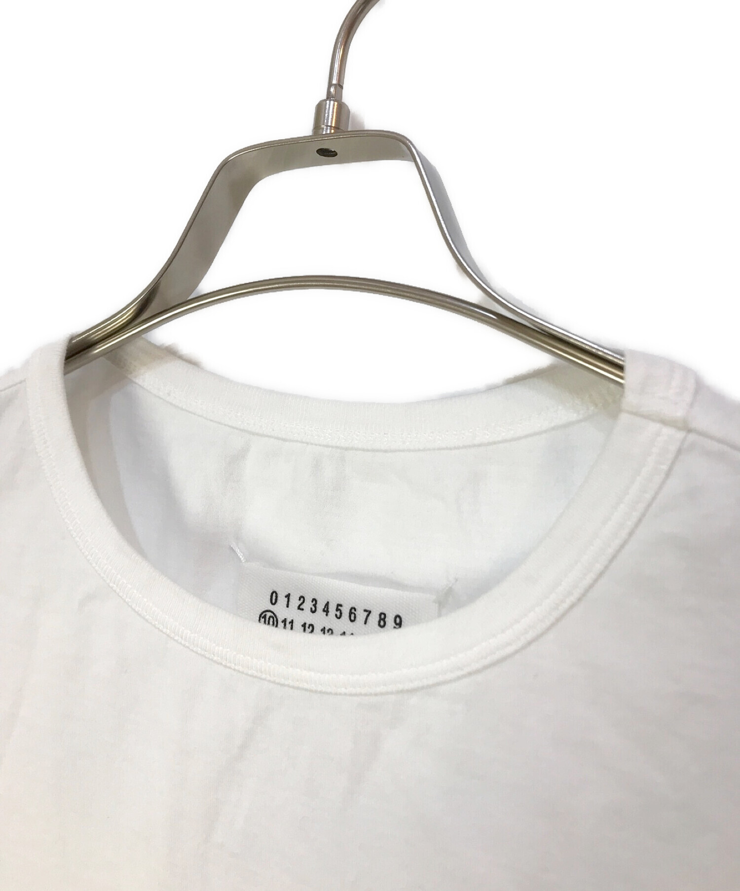 MAISON MARGIELA  マルジェラ 反転ロゴ刺繍 Tシャツ ホワイト一番小さいサイズです