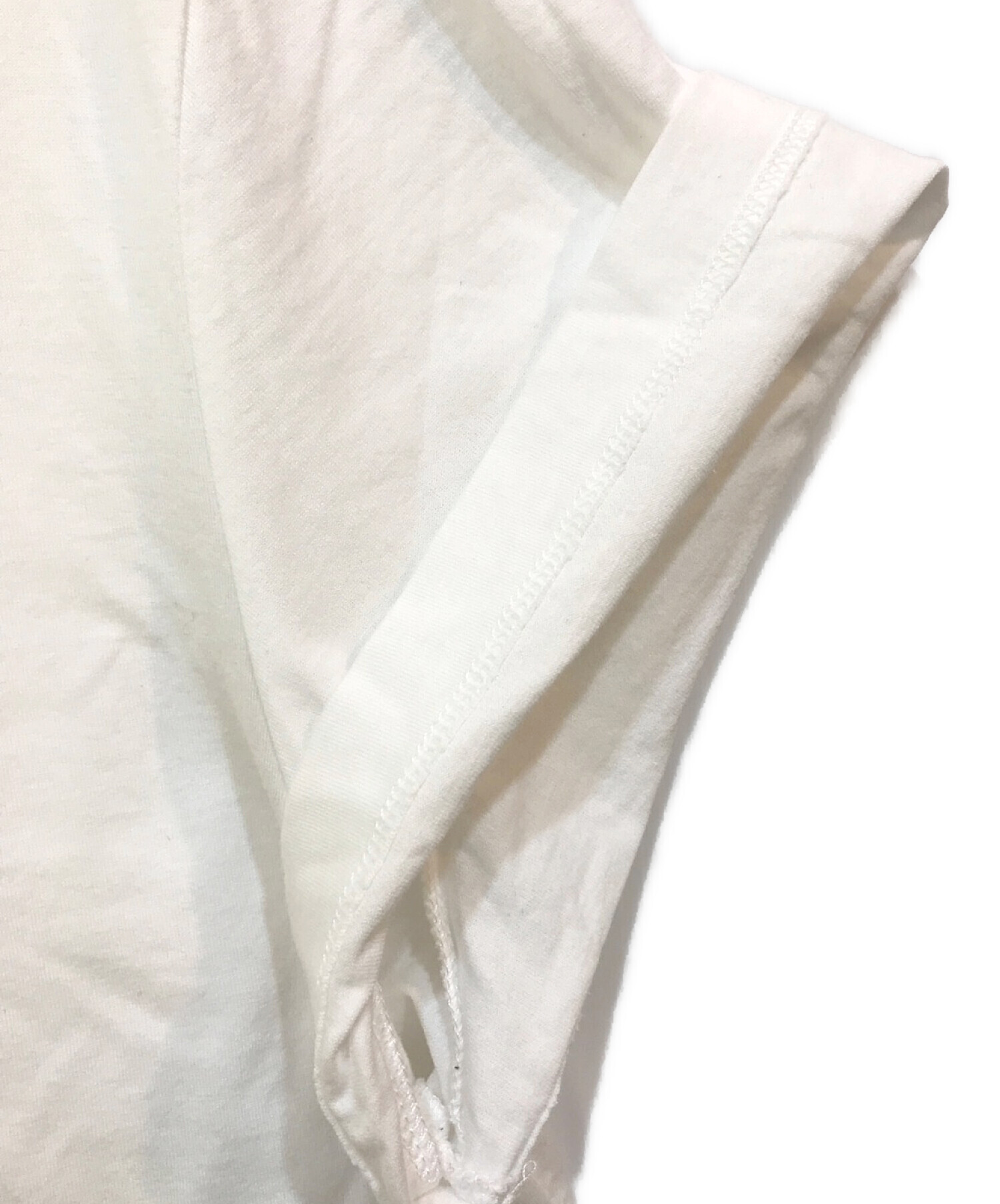 Maison Margiela (メゾンマルジェラ) 反転ロゴ刺繍Tシャツ ホワイト サイズ:50