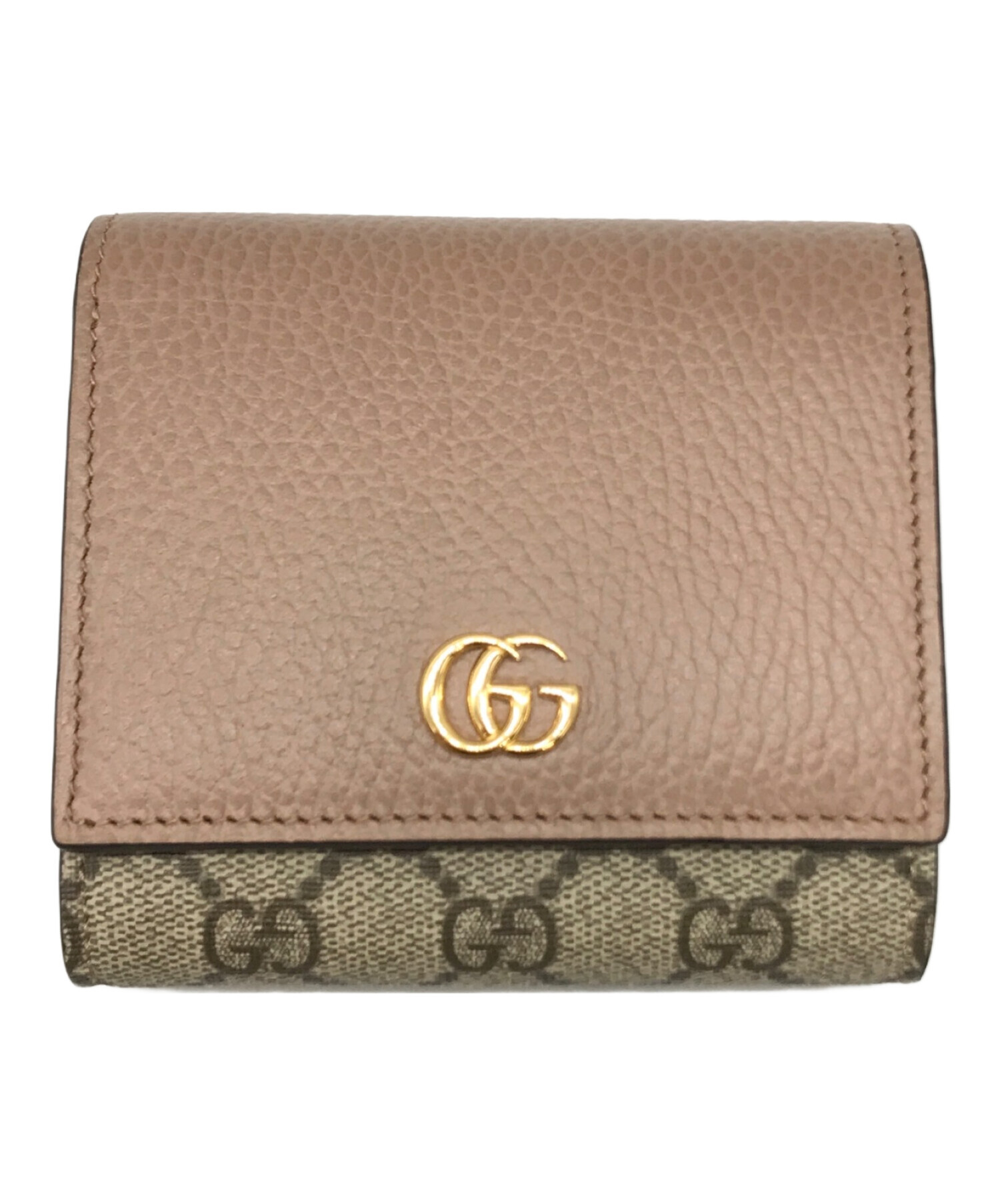 中古・古着通販】GUCCI (グッチ) GGマーモント / 2つ折り財布 ダスティピンク サイズ:-｜ブランド・古着通販 トレファク公式【TREFAC  FASHION】スマホサイト