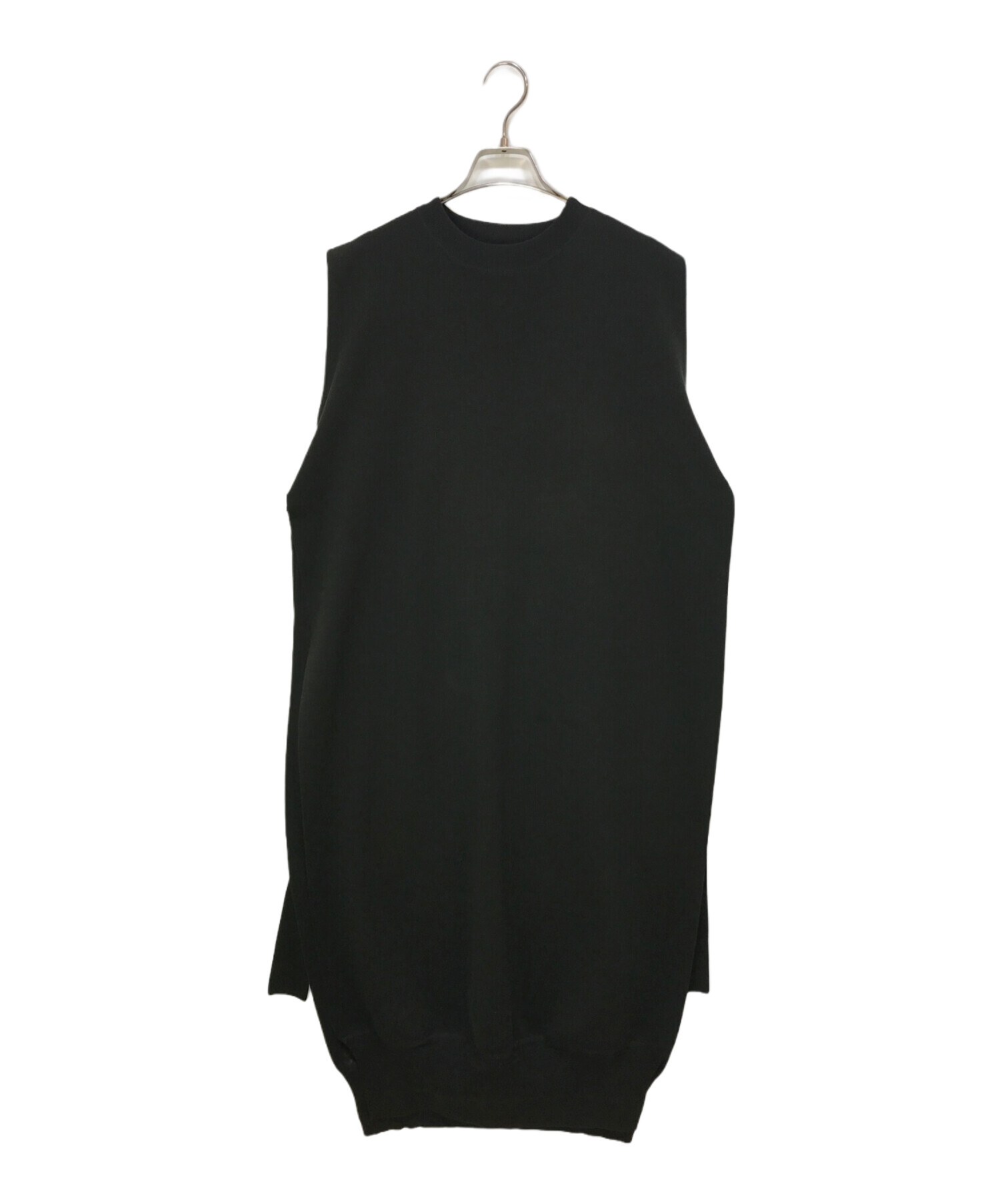 中古・古着通販】HYKE (ハイク) SLEEVELESS SWEATER DRESS ブラック サイズ:1｜ブランド・古着通販  トレファク公式【TREFAC FASHION】スマホサイト