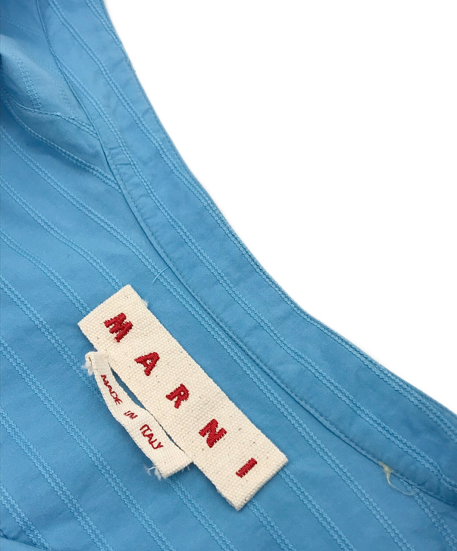 中古・古着通販】MARNI (マルニ) スタンドカラーラッフルブラウス スカイブルー サイズ:40｜ブランド・古着通販 トレファク公式【TREFAC  FASHION】スマホサイト