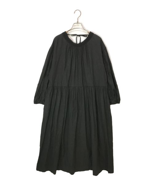 中古・古着通販】nest Robe (ネストローブ) UpcycleLino バックVネックレースギャザーワンピース ブラック  サイズ:F｜ブランド・古着通販 トレファク公式【TREFAC FASHION】スマホサイト