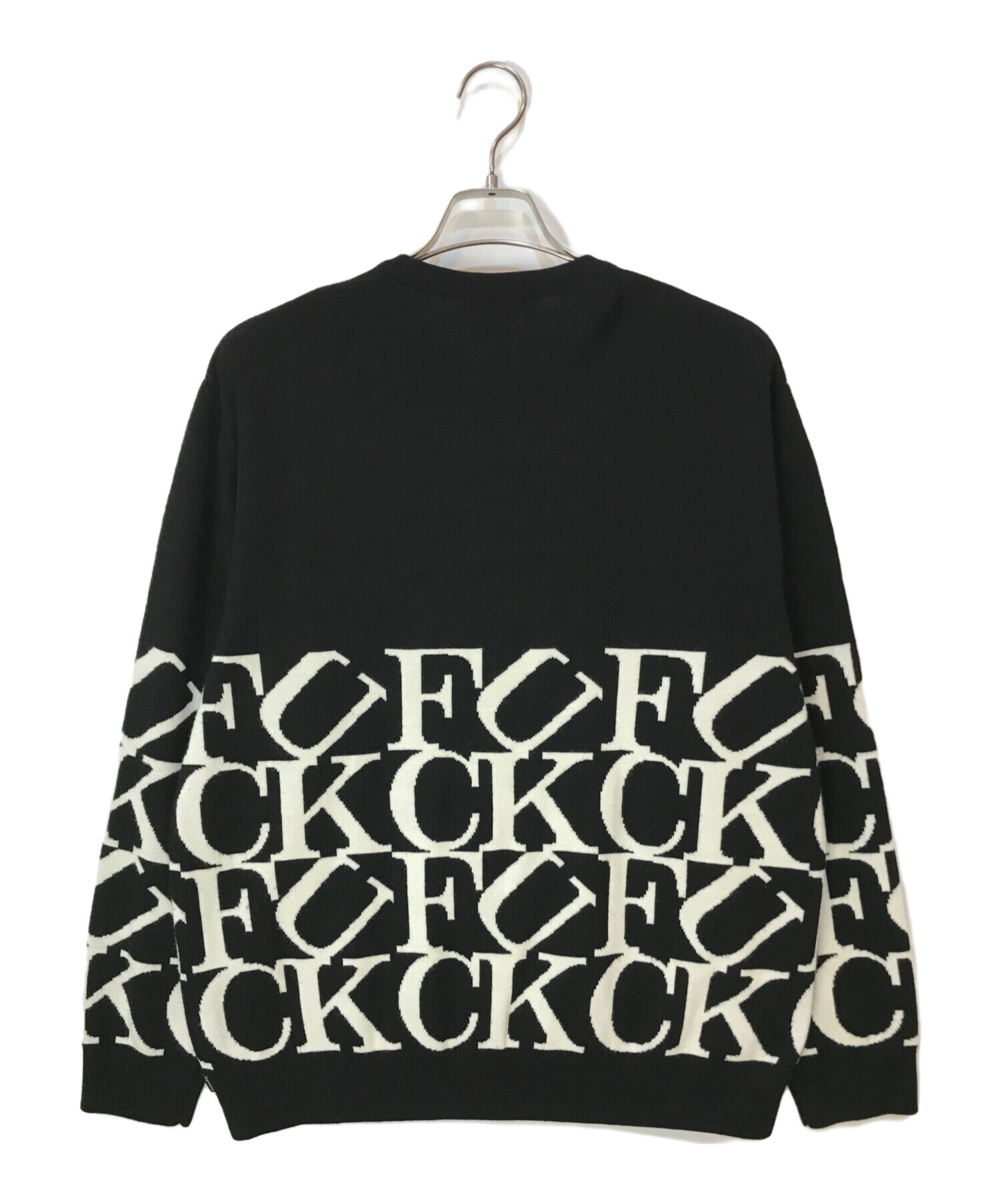 SUPREME (シュプリーム) 20AW FUCK SWEATER ニット ホワイト×ブラック サイズ:L