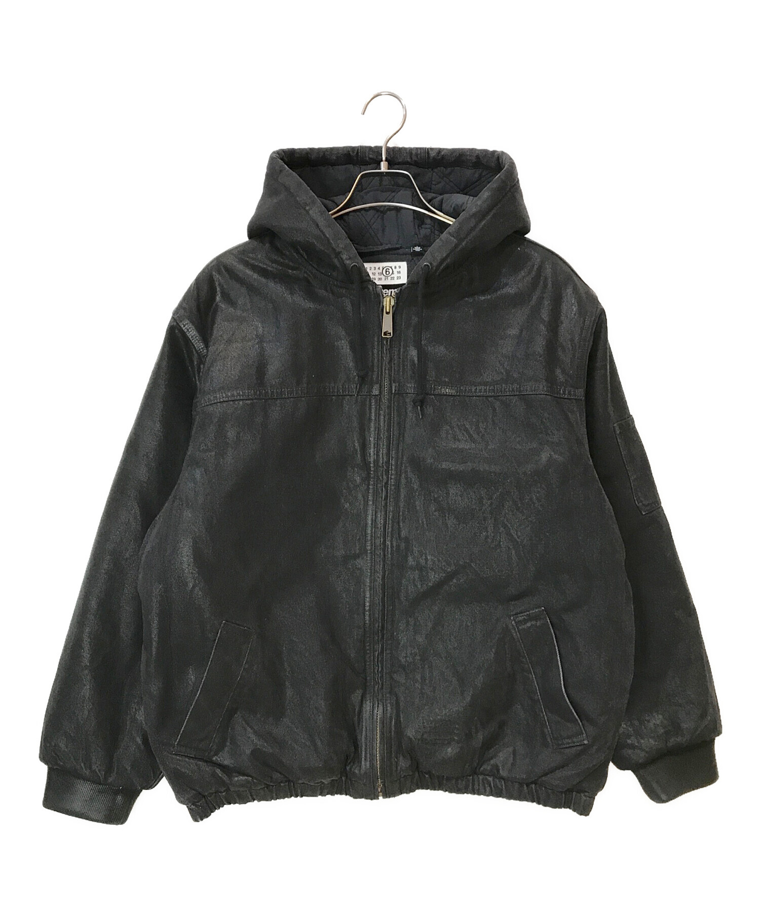 中古・古着通販】MM6 Maison Margiela (エムエムシックス メゾンマルジェラ) SUPREME (シュプリーム) Foil  Hooded Work Jacket ブラック サイズ:L｜ブランド・古着通販 トレファク公式【TREFAC FASHION】スマホサイト