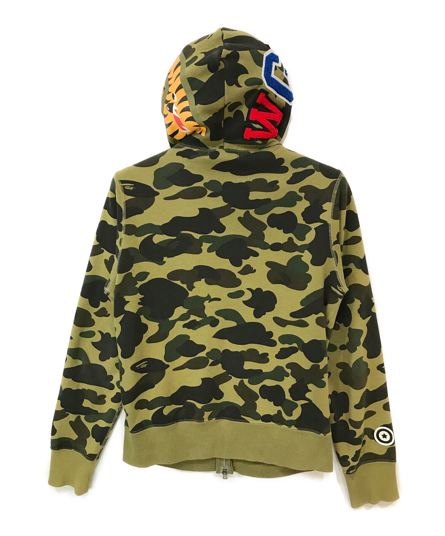 A BATHING APE (アベイシングエイプ) Shark Parker シャークパーカー オリーブ サイズ:S