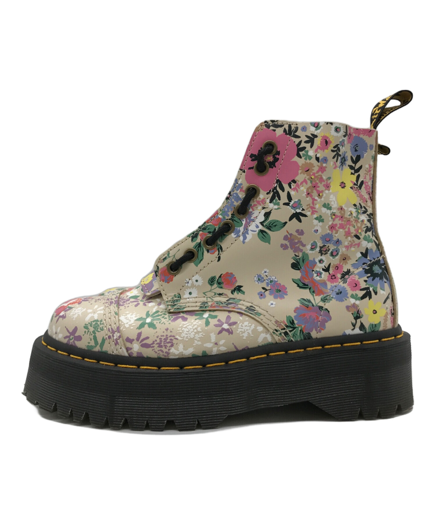 Dr.Martens (ドクターマーチン) Sinclair 花柄8ホールブーツ アイボリー サイズ:UK5