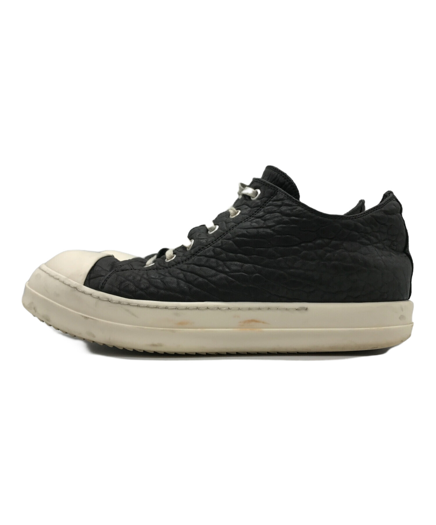 中古・古着通販】RICK OWENS (リックオウエンス) RAMONES LOW レザーローカットスニーカー ブラック サイズ:41｜ブランド・古着通販  トレファク公式【TREFAC FASHION】スマホサイト