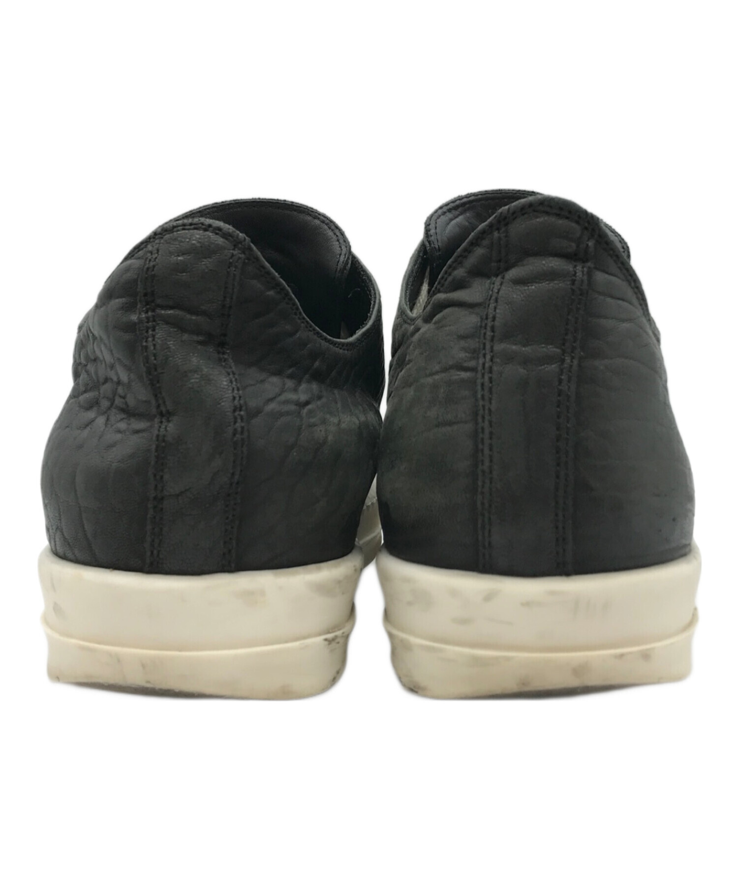 中古・古着通販】RICK OWENS (リックオウエンス) RAMONES LOW レザーローカットスニーカー ブラック サイズ:41｜ブランド・古着通販  トレファク公式【TREFAC FASHION】スマホサイト