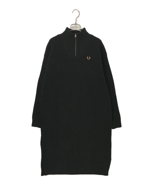 中古・古着通販】FRED PERRY (フレッドペリー) Half-Zip Knit Dress ブラック サイズ:UK8｜ブランド・古着通販  トレファク公式【TREFAC FASHION】スマホサイト