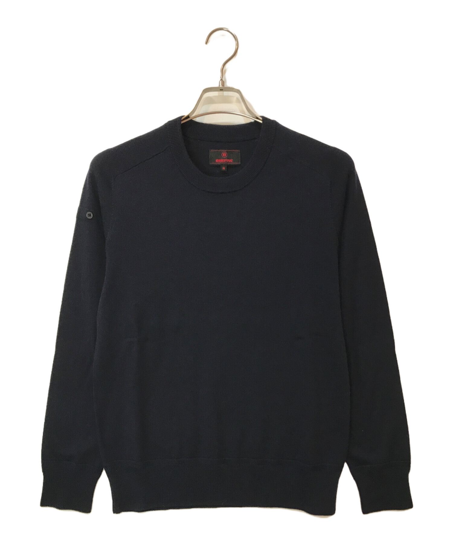 中古・古着通販】BRIEFING (ブリーフィング) EX FINE MERINO CREW NECK  KNIT（エクストラファインメリノクルーネックニット） ネイビー サイズ:M｜ブランド・古着通販 トレファク公式【TREFAC  FASHION】スマホサイト