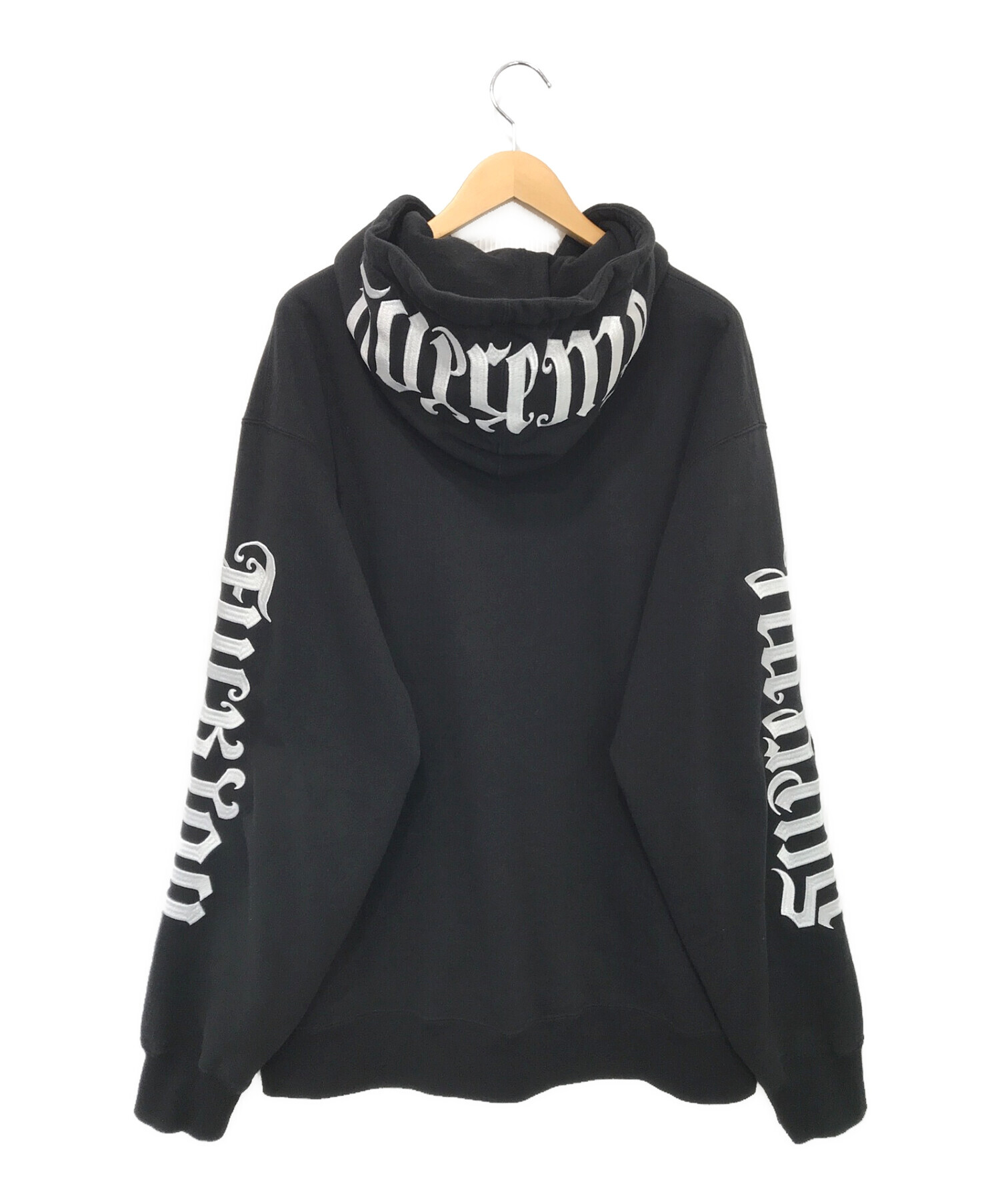 SUPREME (シュプリーム) Ambigram Hooded Sweatshirt ブラック サイズ:L