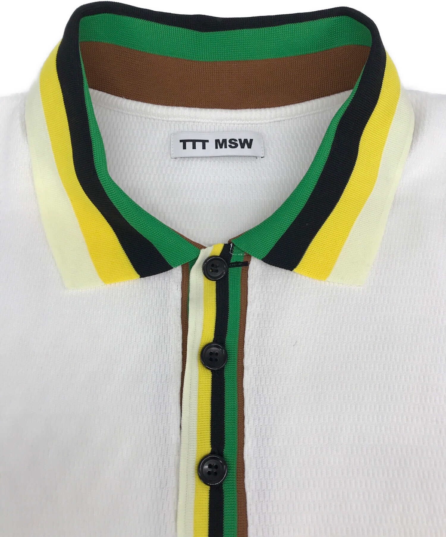 TTT MSW (ティー) Polo Shirt ホワイト サイズ:L