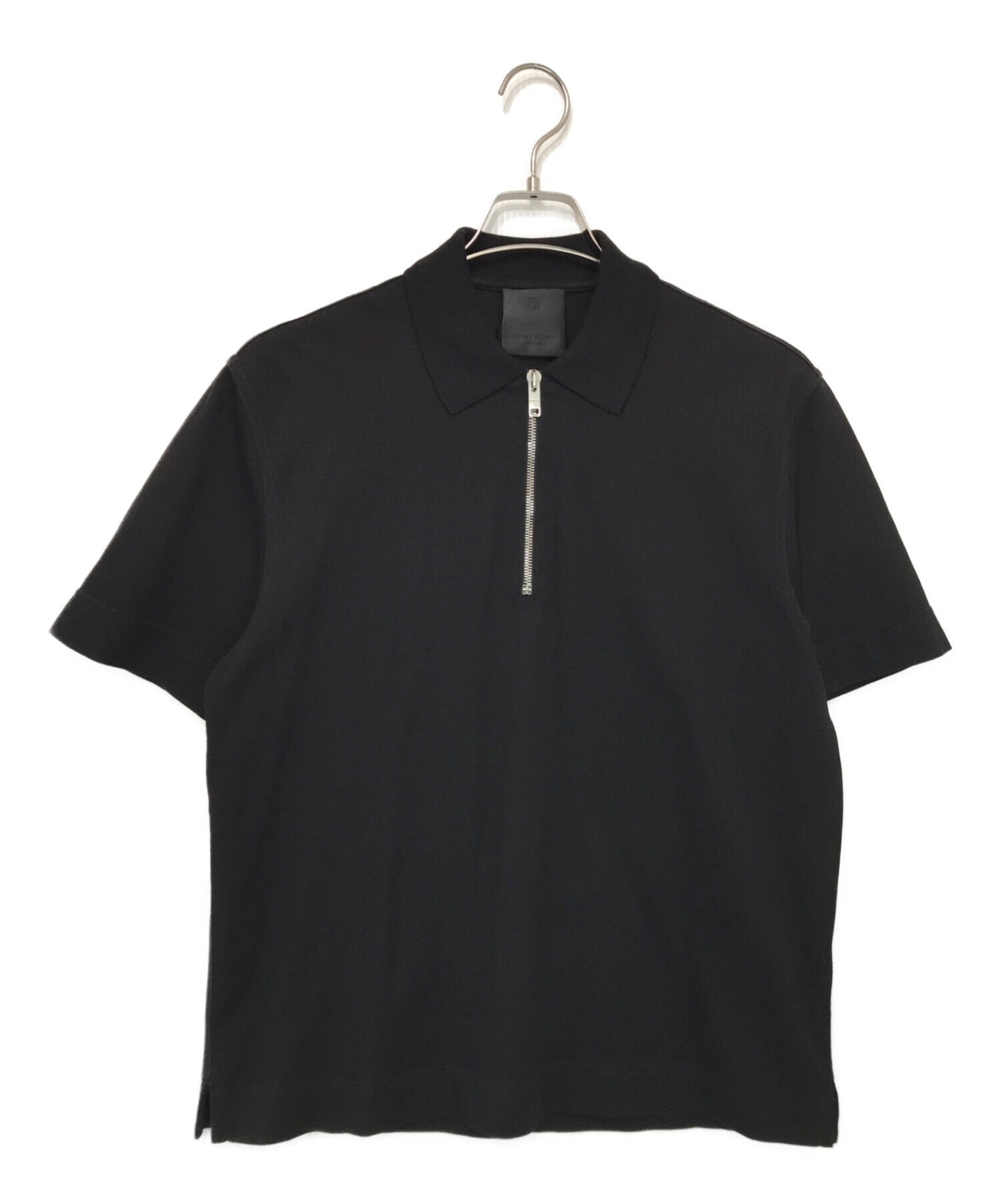 GIVENCHY (ジバンシィ) ジップ付きコットンポロシャツ ブラック サイズ:S