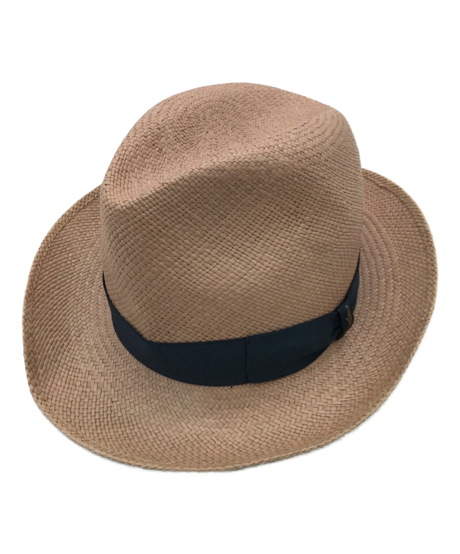 BORSALINO (ボルサリーノ) ストローハット ピンク サイズ:USA7 1/2｜UK7｜57 未使用品