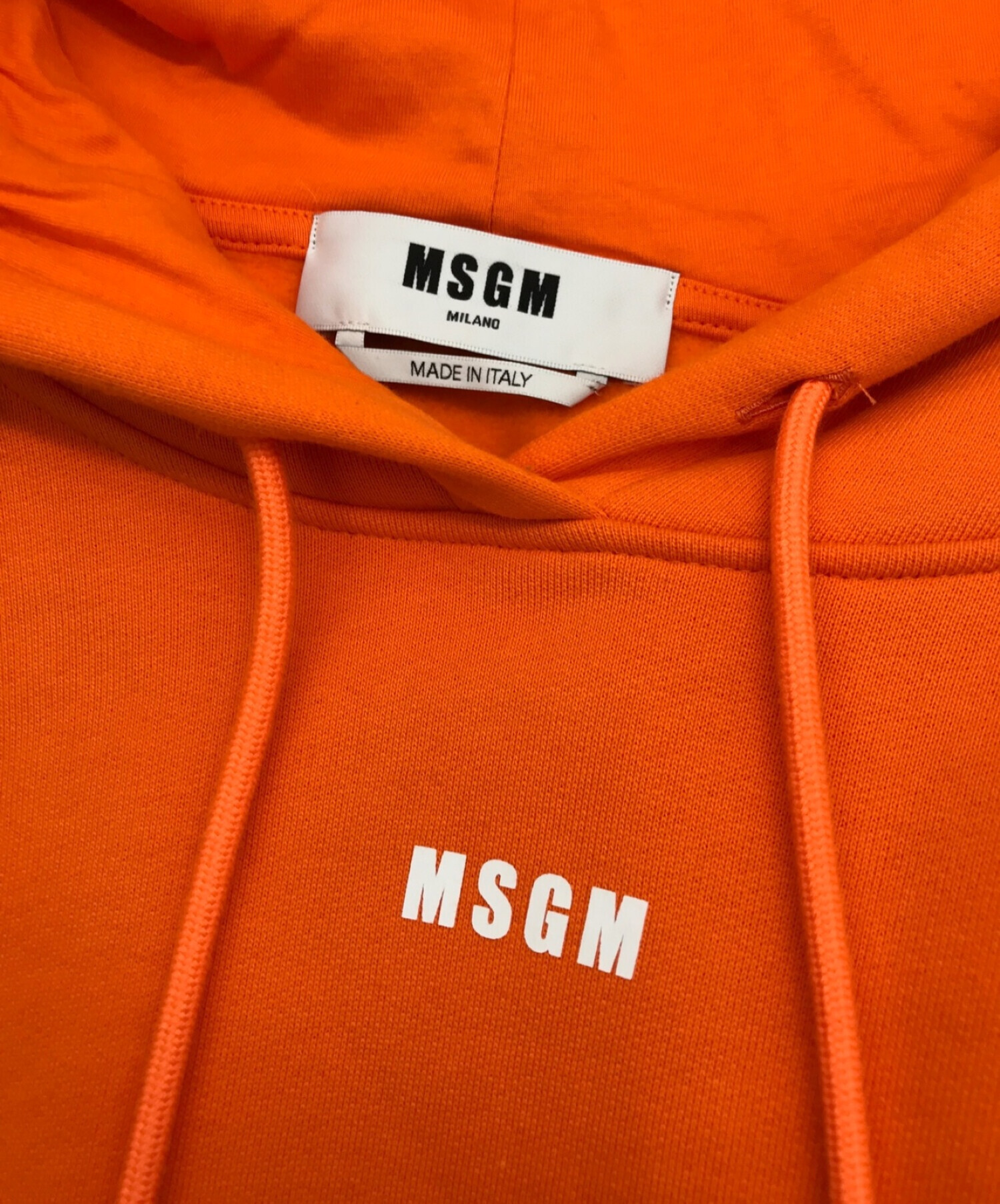 MSGM (エムエスジーエム) プルオーバーパーカー オレンジ サイズ:S