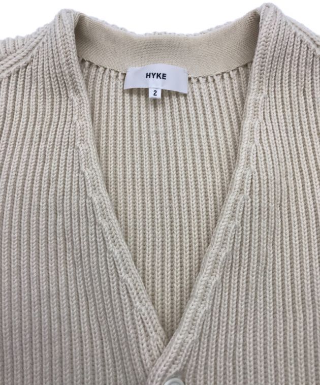 中古・古着通販】HYKE (ハイク) WOOL LONG KINT CARDIGAN/ローゲージ