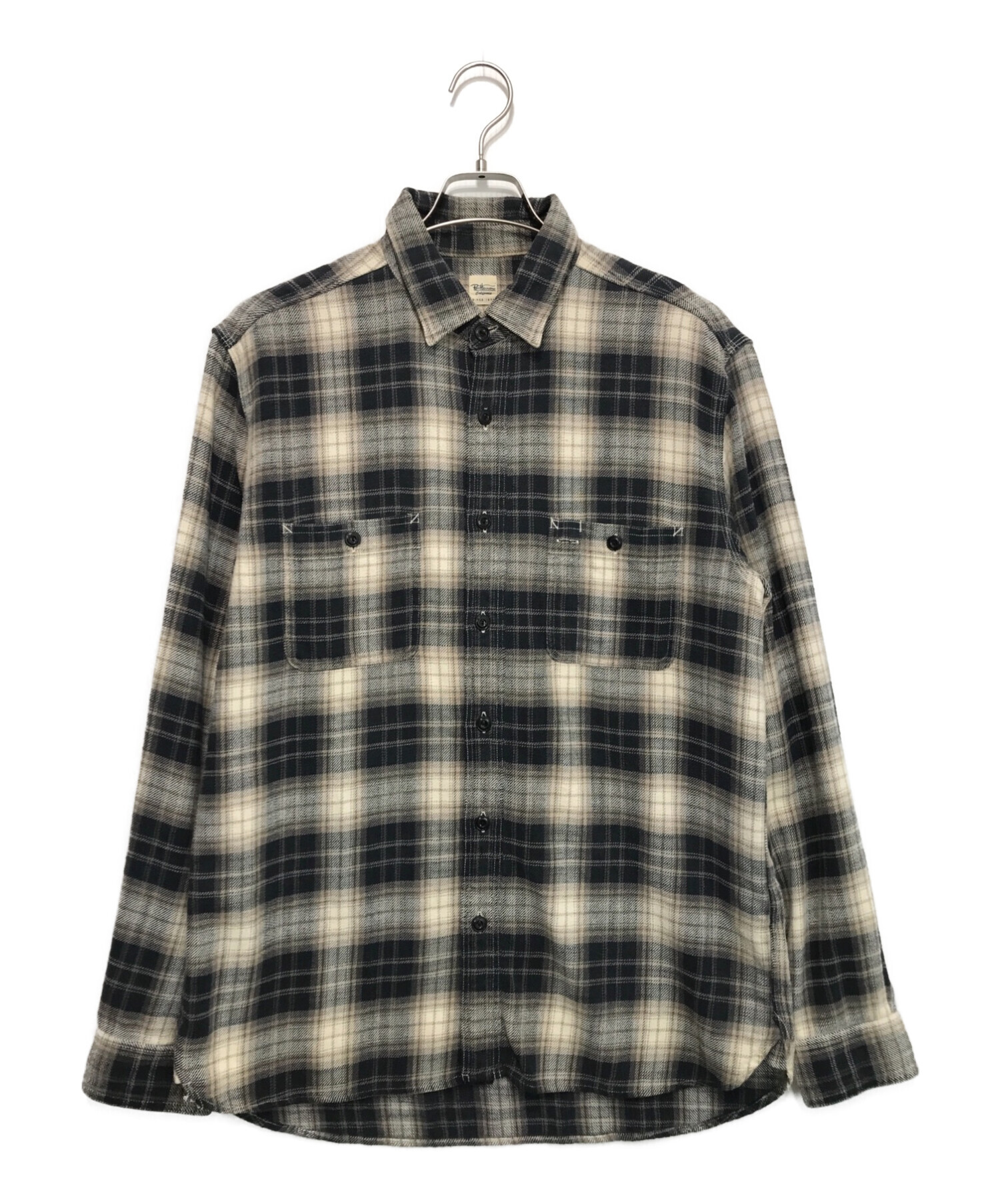 Ron Herman (ロンハーマン) チェックシャツ ベージュ×グレー サイズ:L