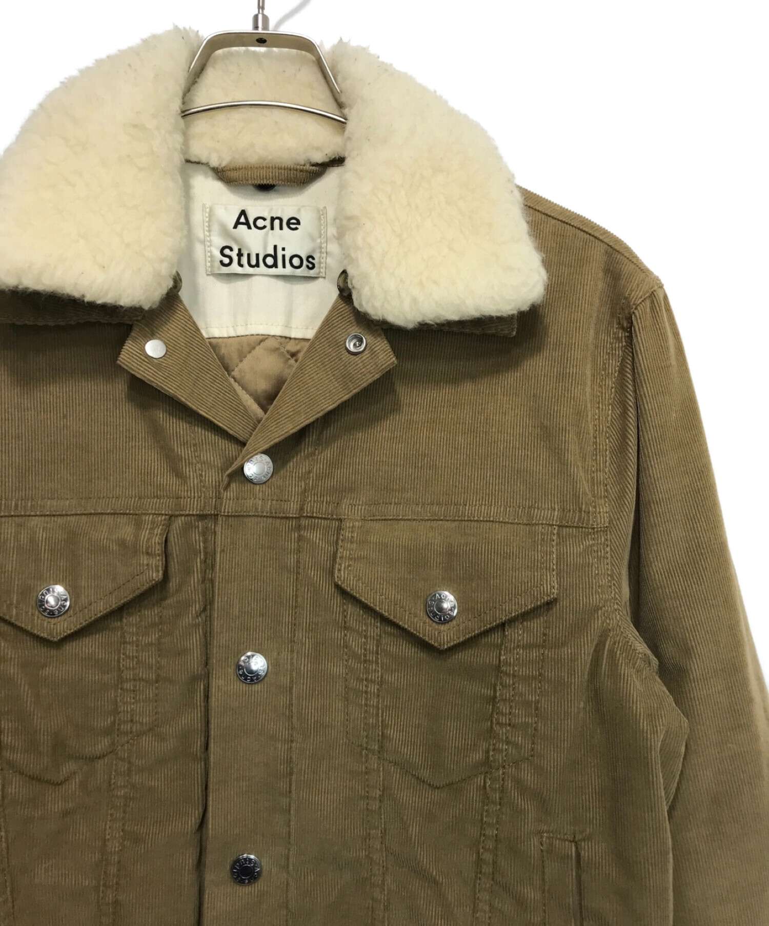 ACNE STUDIOS (アクネストゥディオズ) コーデュロイボアジャケット ブラウン サイズ:44