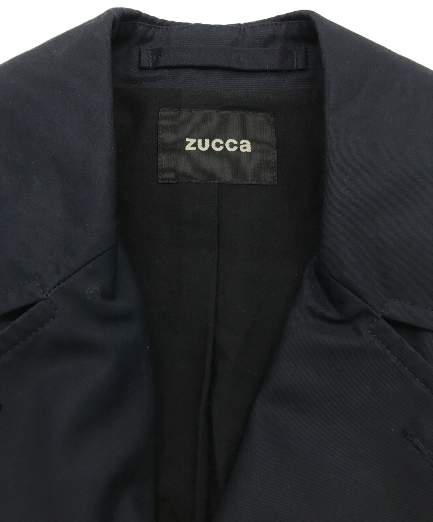 ZUCCA (ズッカ) スーピマコットンツイルトレンチコート ネイビー サイズ:M