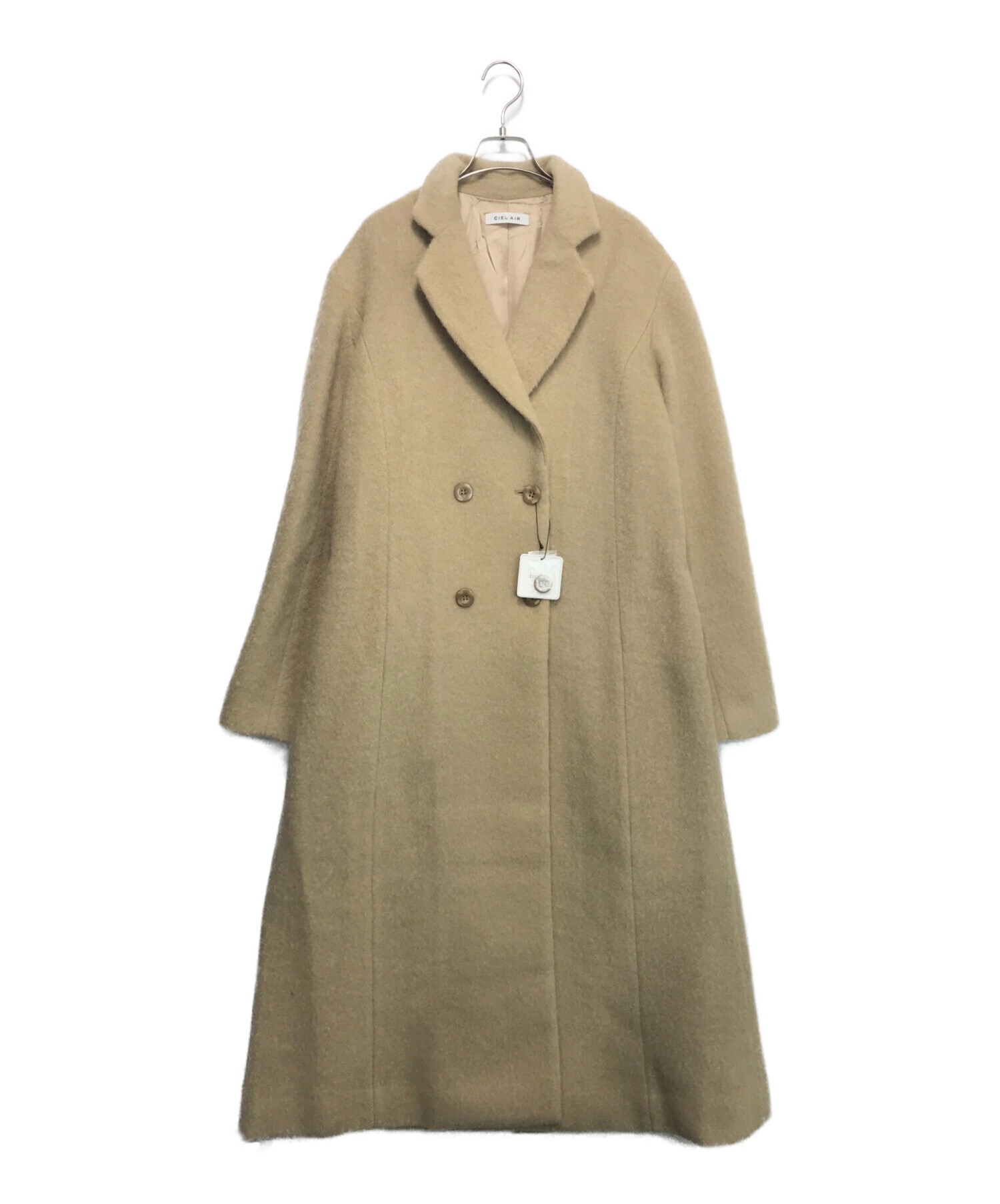 CIEL'AIR (シエルエアー) BACK SLIT WOOL CHESTER COAT ベージュ サイズ:F 未使用品