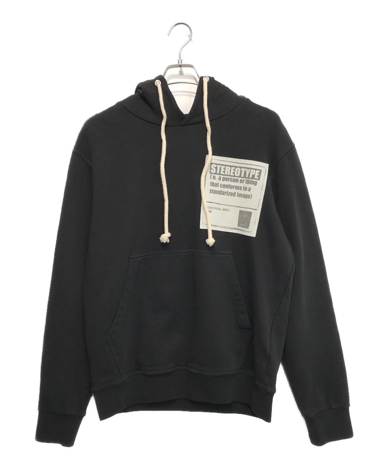 Maison Margiela 14 (メゾンマルジェラ 14) STEREOTYPE PULLOVER HOODY ブラック サイズ:44