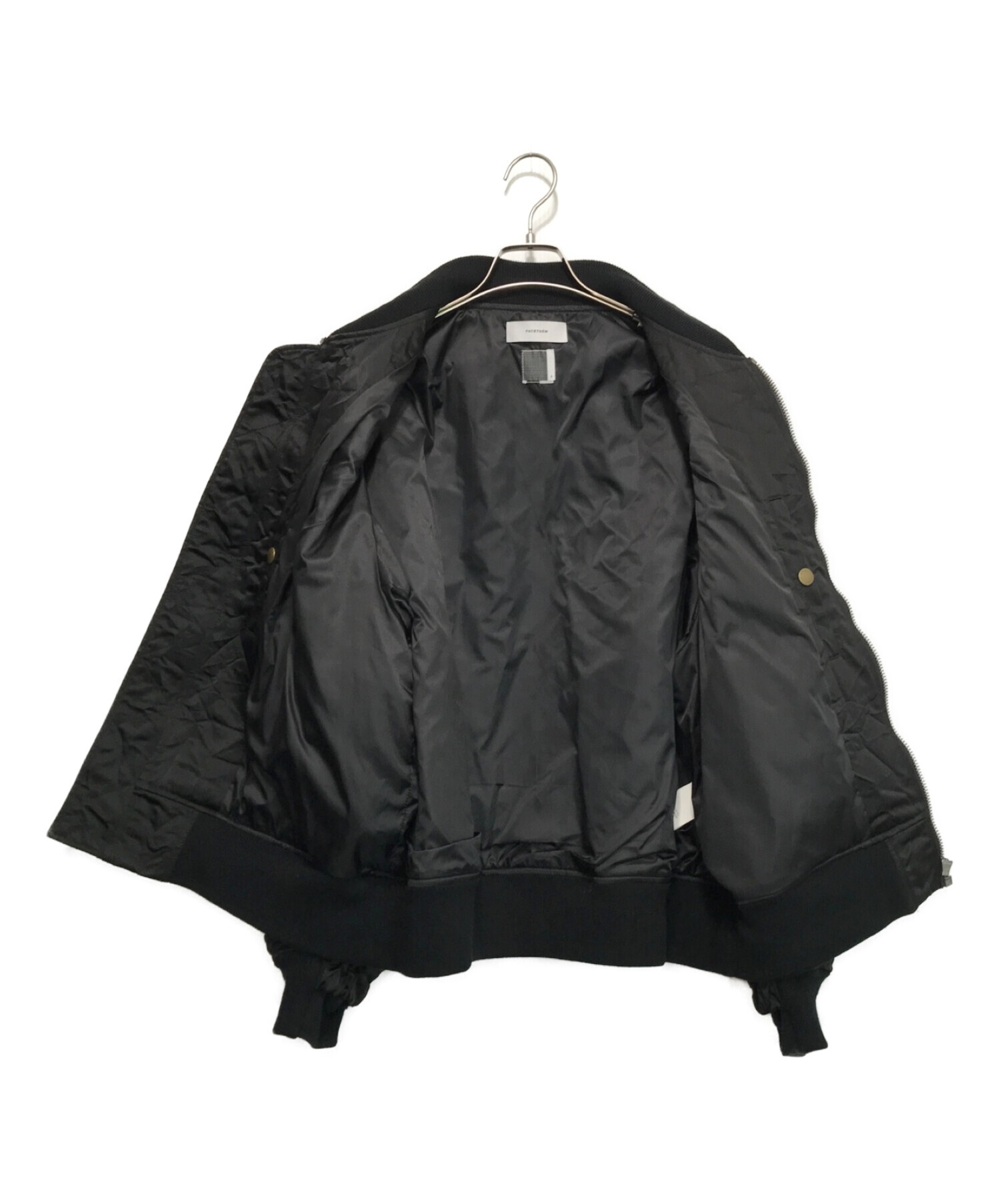 FACETASM (ファセッタズム) WRINKLE MA-1 JACKET ブラック サイズ:3