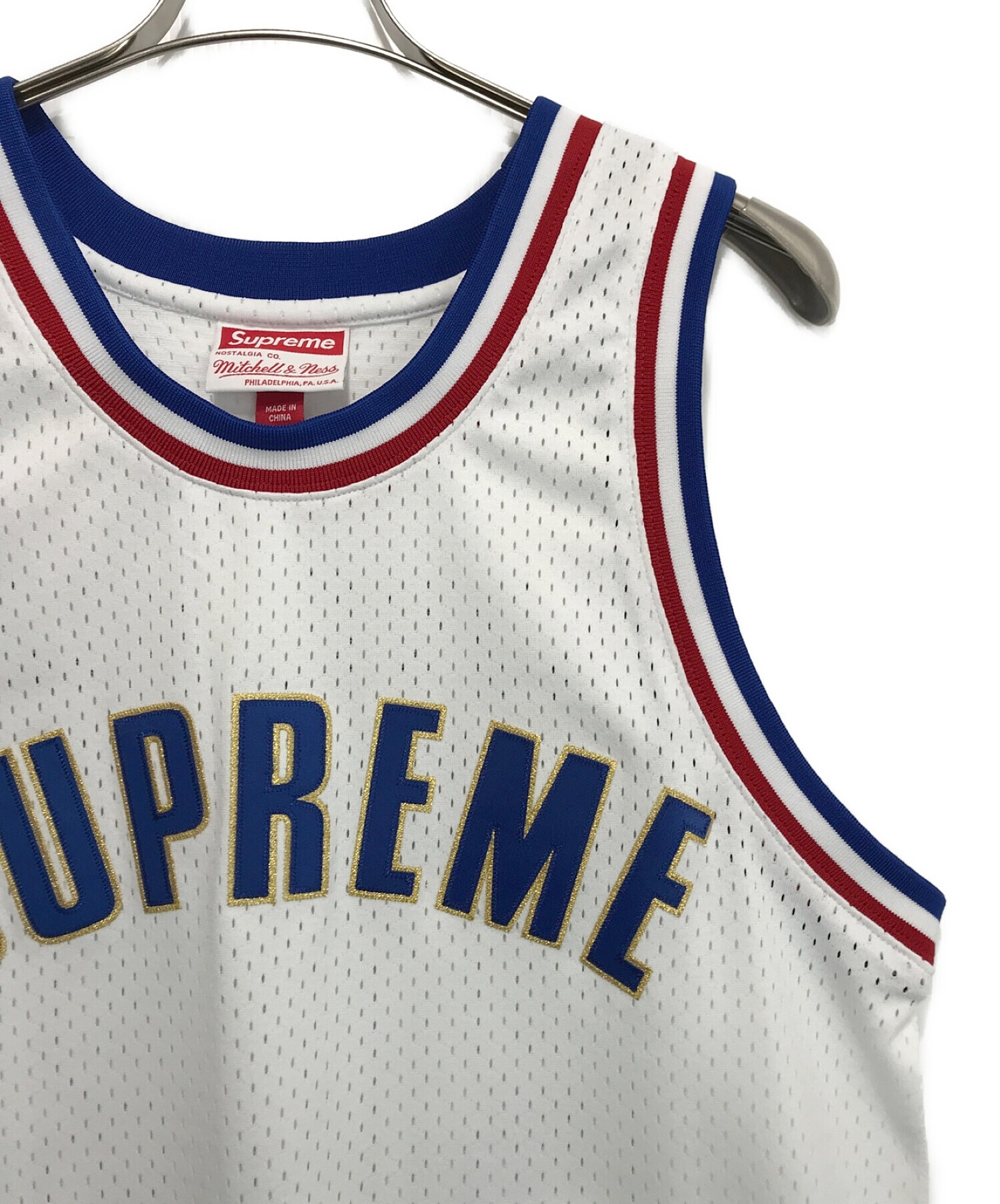 SUPREME × mitchell & ness (シュプリーム × ミッチェル アンド ネス) Basketball Jersey ホワイト  サイズ:S