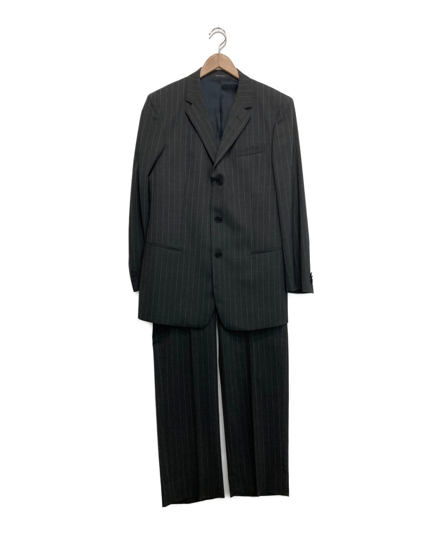 【極美品】ジョルジオアルマーニ スーツ セットアップ 3B イタリア製 黒タグtrend_ACE