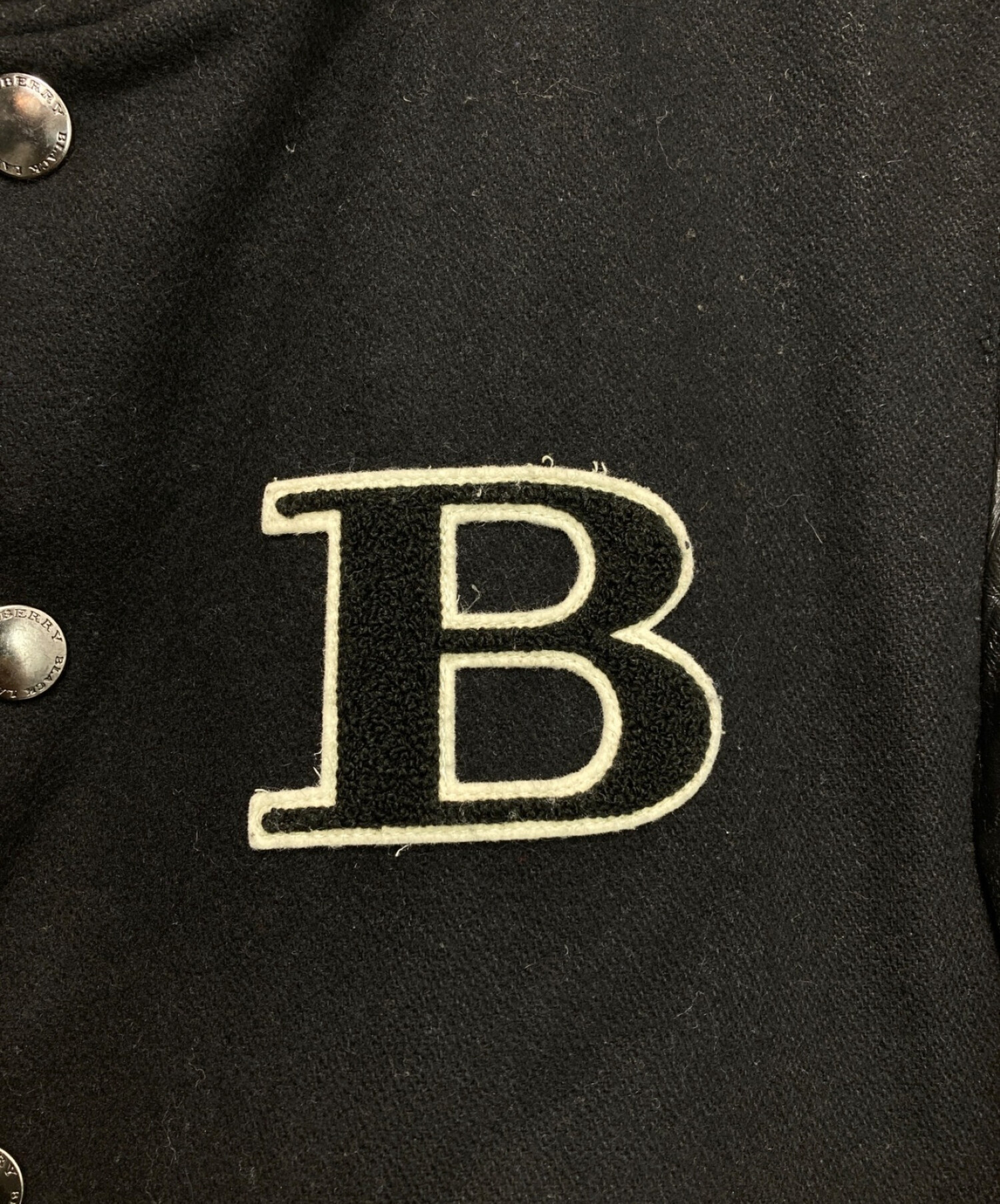 BURBERRY BLACK LABEL (バーバリーブラックレーベル) スタジャン ブラック サイズ:M
