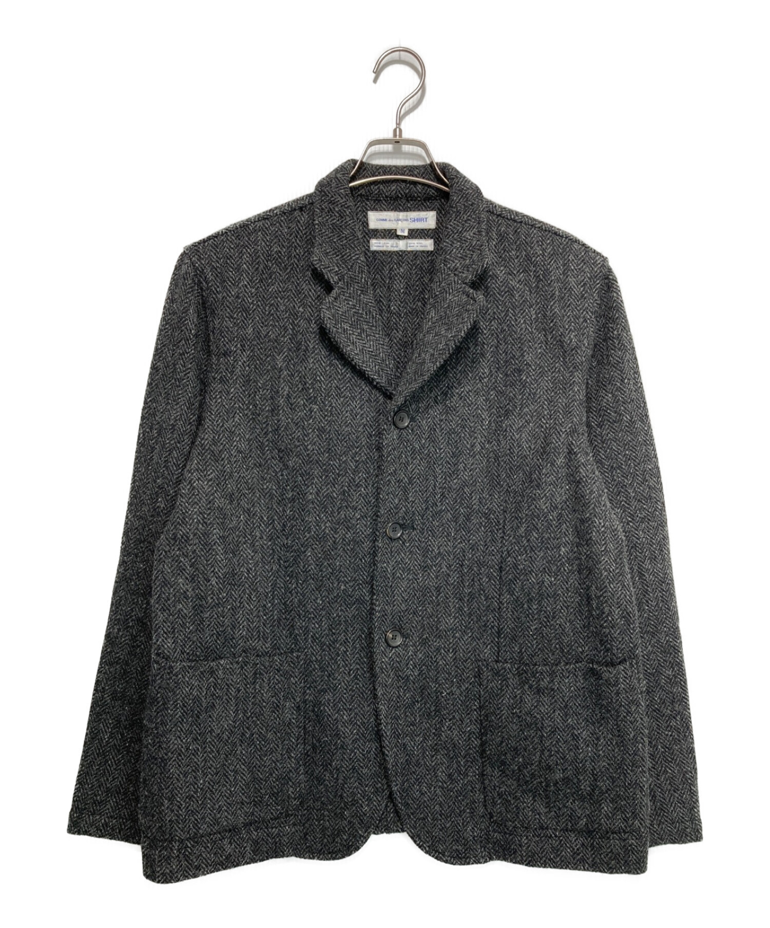 COMME des GARCONS SHIRT (コムデギャルソンシャツ) ウールジャケット ブラック サイズ:M