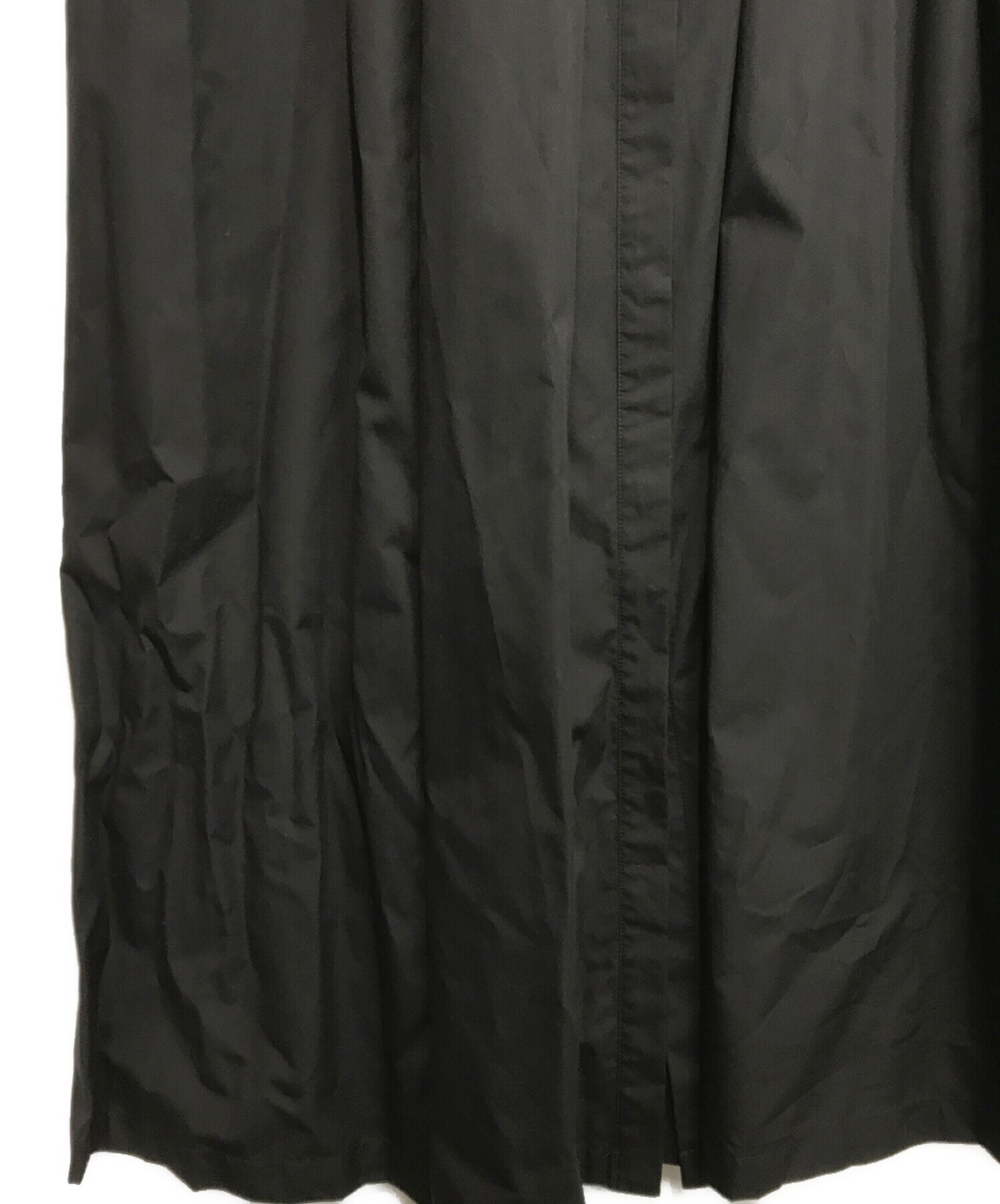 DEPAREILLE (デパリエ) コットンギャザーシャツロングワンピース ブラック サイズ:38