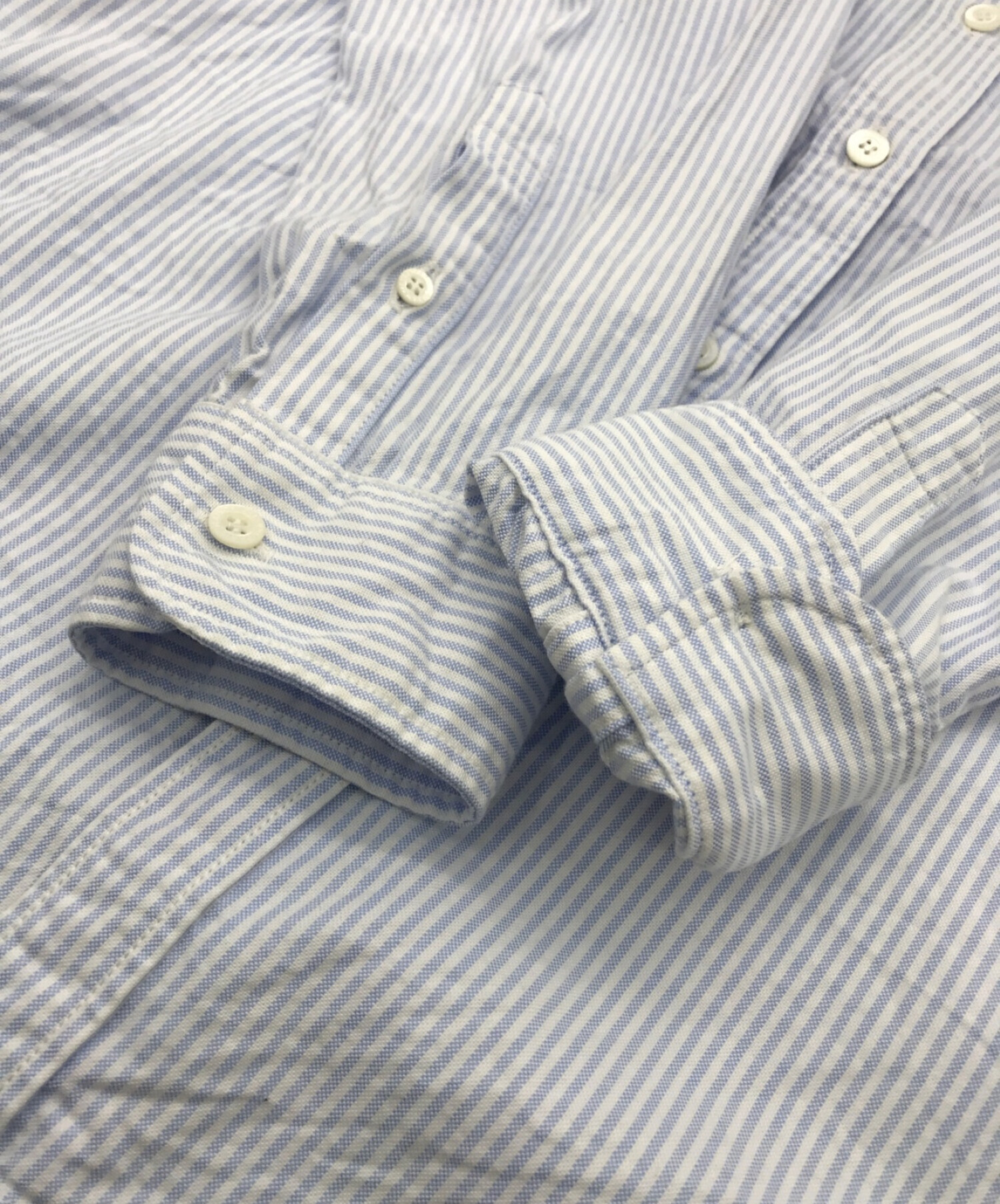 MAISON KITSUNE (メゾンキツネ) JP EXCLUSIVE STRIPE SHIRT ブルー サイズ:XS