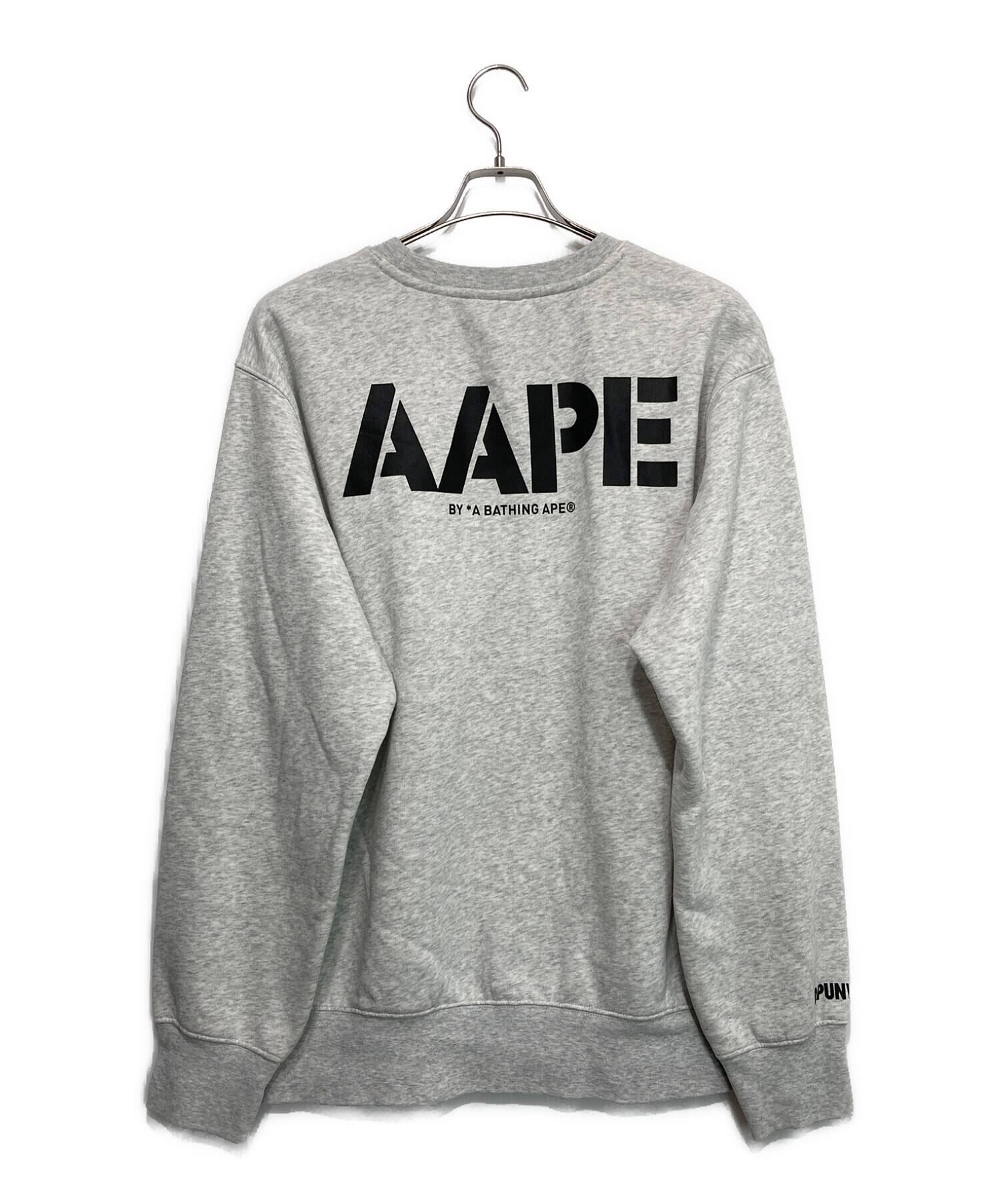 Aape BY A BATHING APE (エーエイプ バイ アベイシングエイプ) 裏起毛スウェット グレー サイズ:XXL