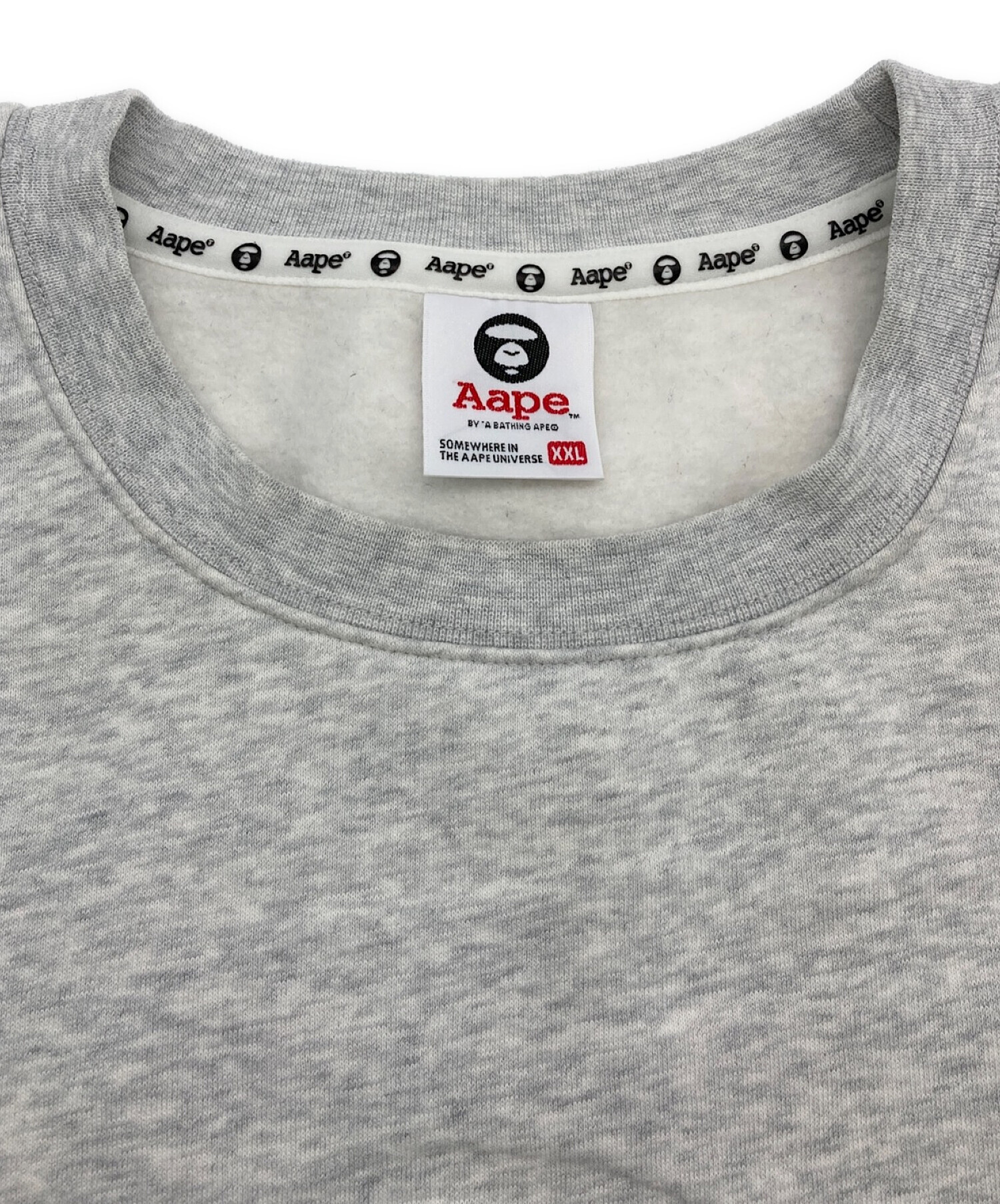 Aape BY A BATHING APE (エーエイプ バイ アベイシングエイプ) 裏起毛スウェット グレー サイズ:XXL