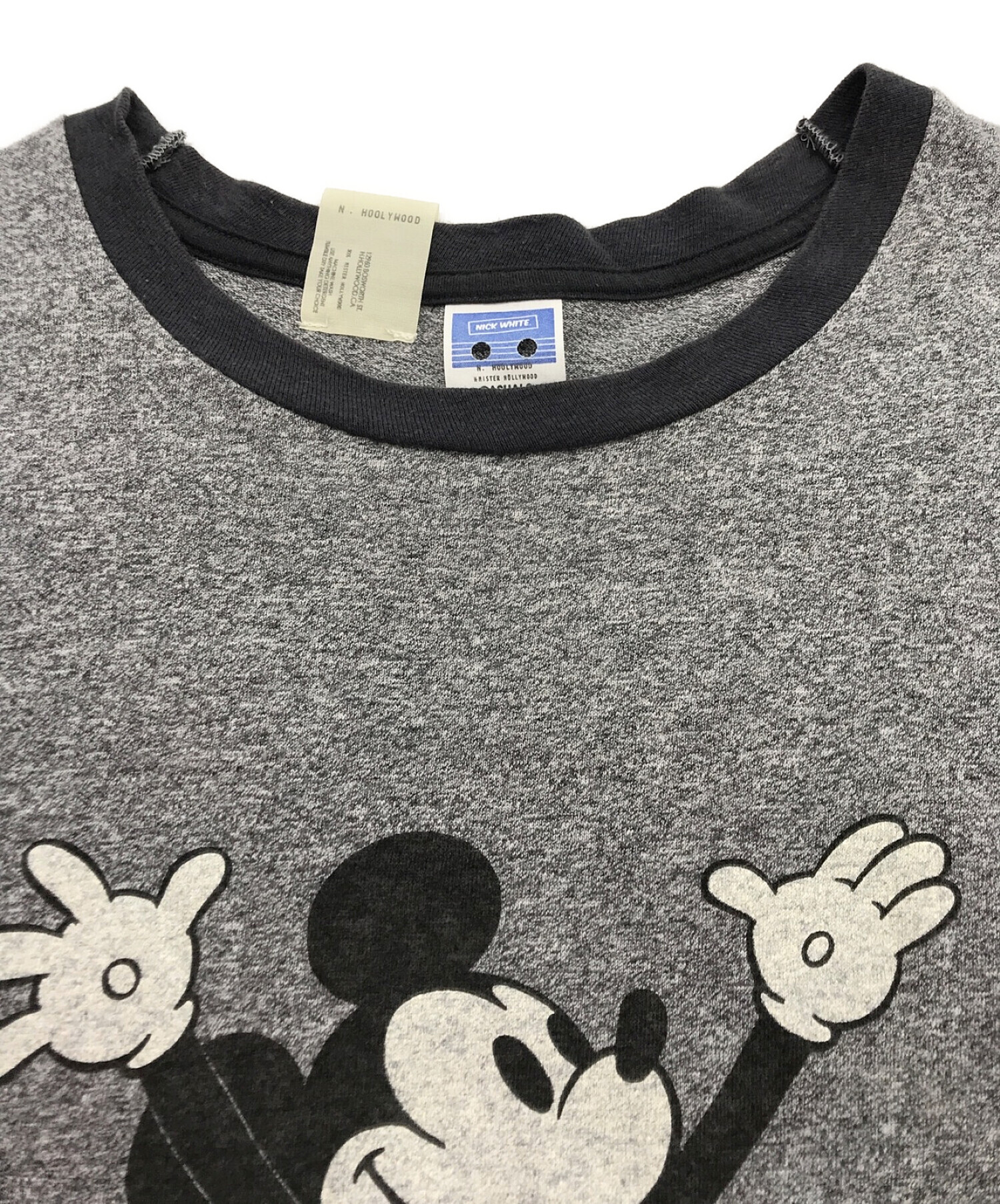 N.HOOLYWOOD (エヌ ハリウッド) NICK WHITE (ニックホワイト) DISNEY COLLECTION.T-SHIRT グレー  サイズ:40