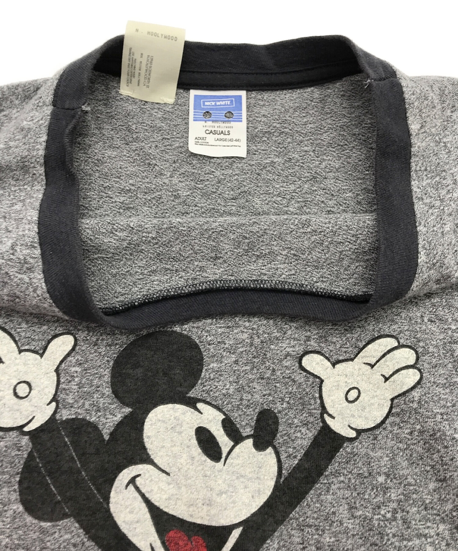 N.HOOLYWOOD (エヌ ハリウッド) NICK WHITE (ニックホワイト) DISNEY COLLECTION.T-SHIRT グレー  サイズ:40