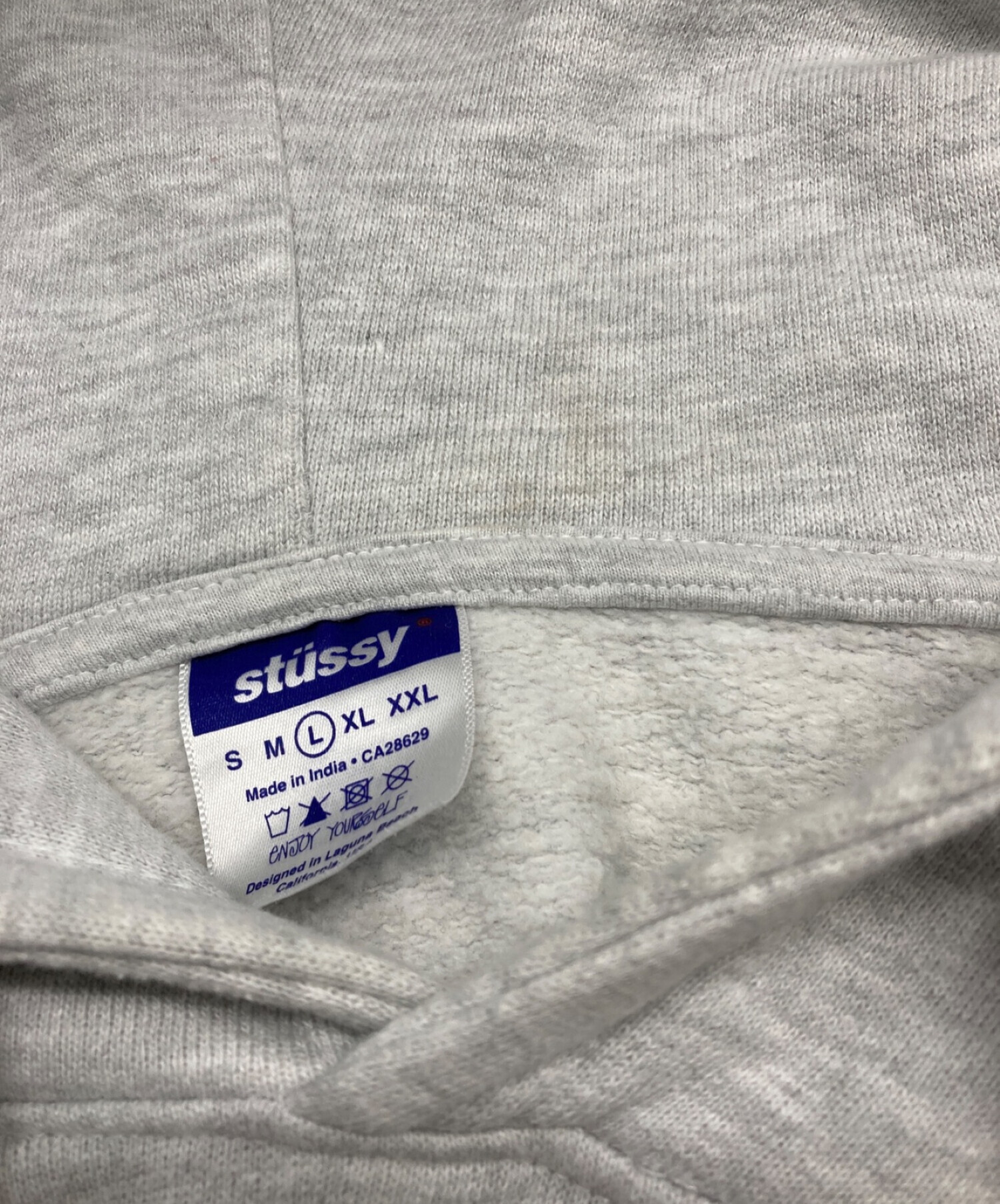 中古・古着通販】stussy (ステューシー) ロゴパーカー グレー サイズ:L