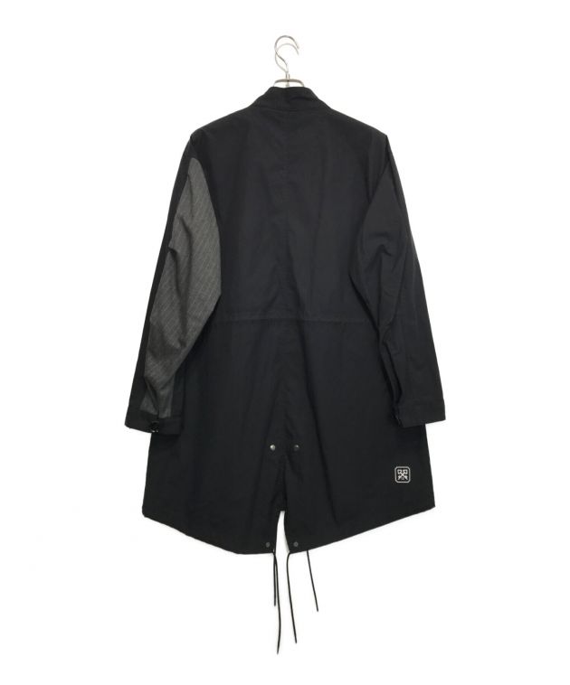 中古・古着通販】uniform experiment (ユニフォームエクスペリメント) SLEEVE PANELED MODS COAT ブラック  サイズ:2｜ブランド・古着通販 トレファク公式【TREFAC FASHION】スマホサイト