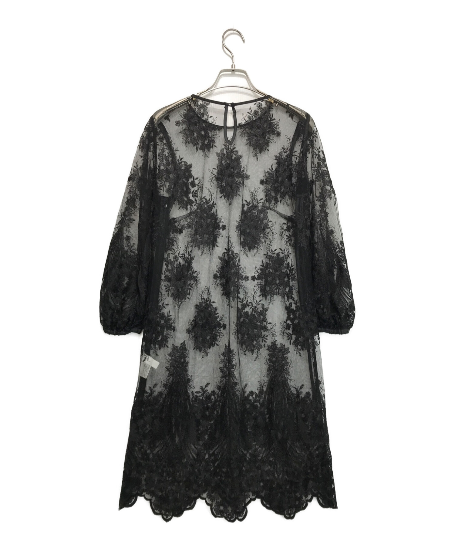 中古・古着通販】Ameri (アメリ) 3WAY LAYERED LACE DRESS ブラック