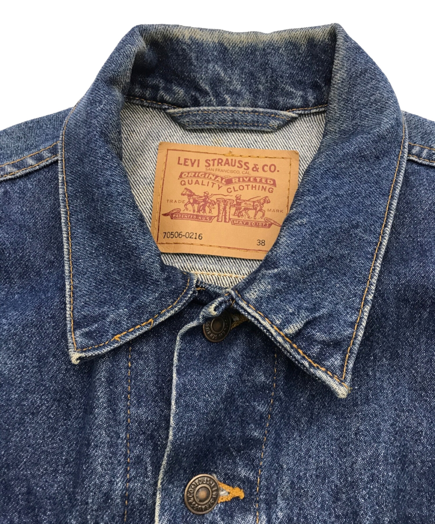 中古・古着通販】LEVI'S (リーバイス) デニムジャケット ネイビー